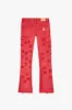 "V-STARS” RED WASH STACKED FLARE JEAN sold by valabasas