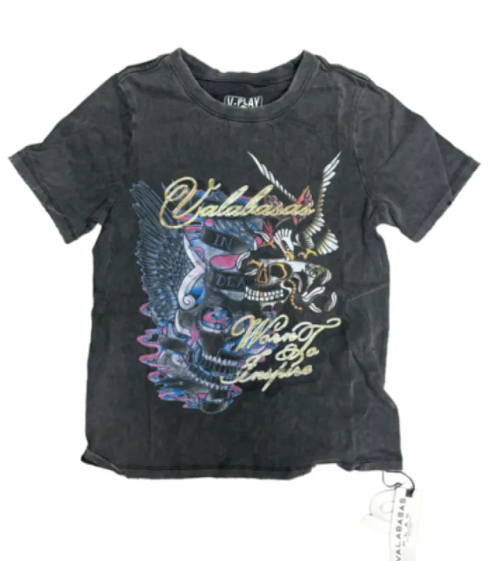 VPLAY TEE "WELL WORN” VINTAGE BLACK sold by valabasas