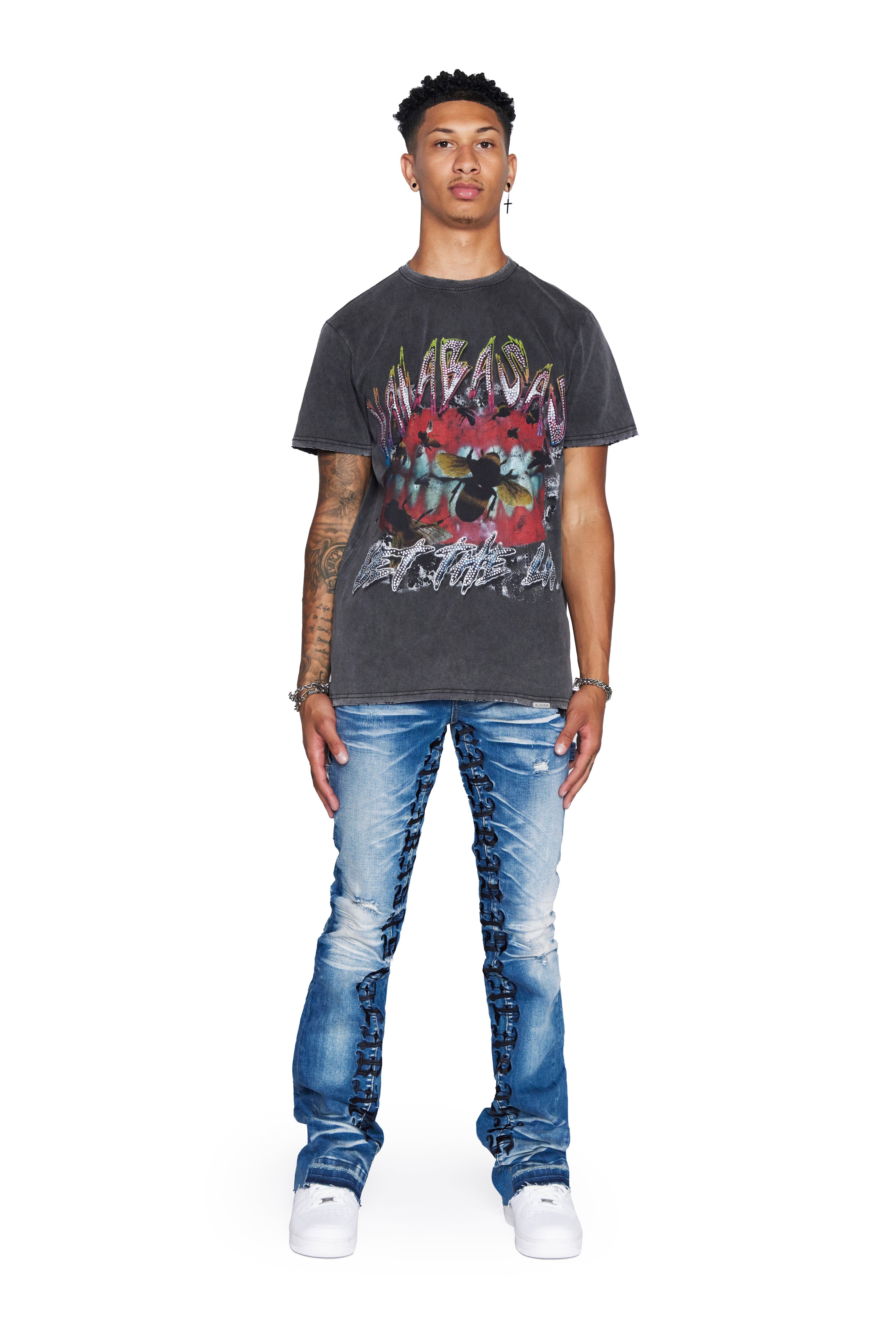 VALABASAS TEE “THE LIFE” VINTAGE BLACK sold by valabasas