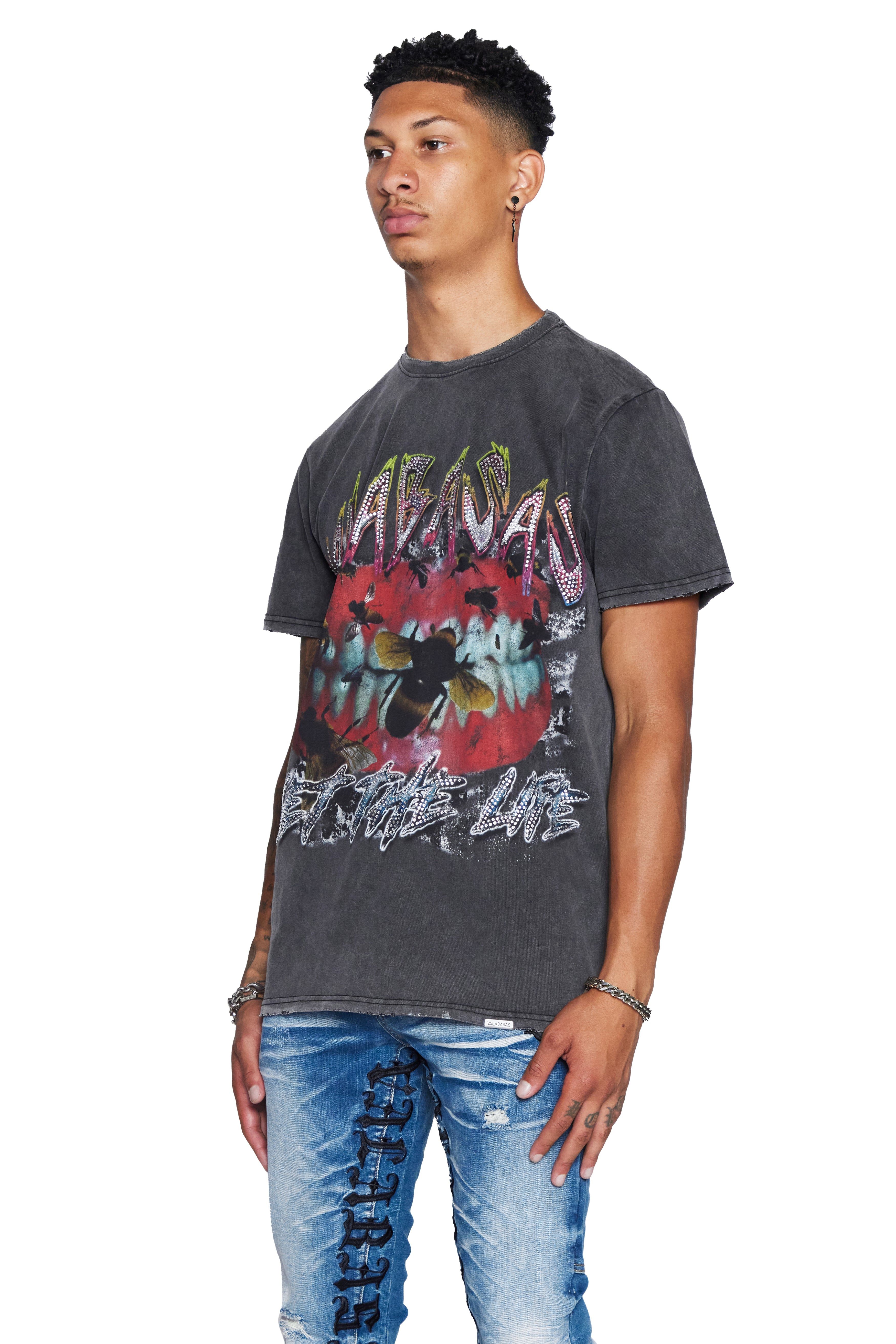 VALABASAS TEE “THE LIFE” VINTAGE BLACK sold by valabasas product image thumbnail 4