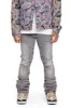 “ALPHA” GREY JACQUARD STACKED FLARE JEAN sold by valabasas