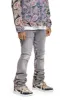 “ALPHA” GREY JACQUARD STACKED FLARE JEAN sold by valabasas