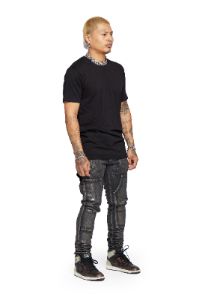 VALABASAS JEANS “GARNET" GREY WAXED sold by valabasas
