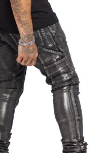 VALABASAS JEANS “GARNET" GREY WAXED sold by valabasas
