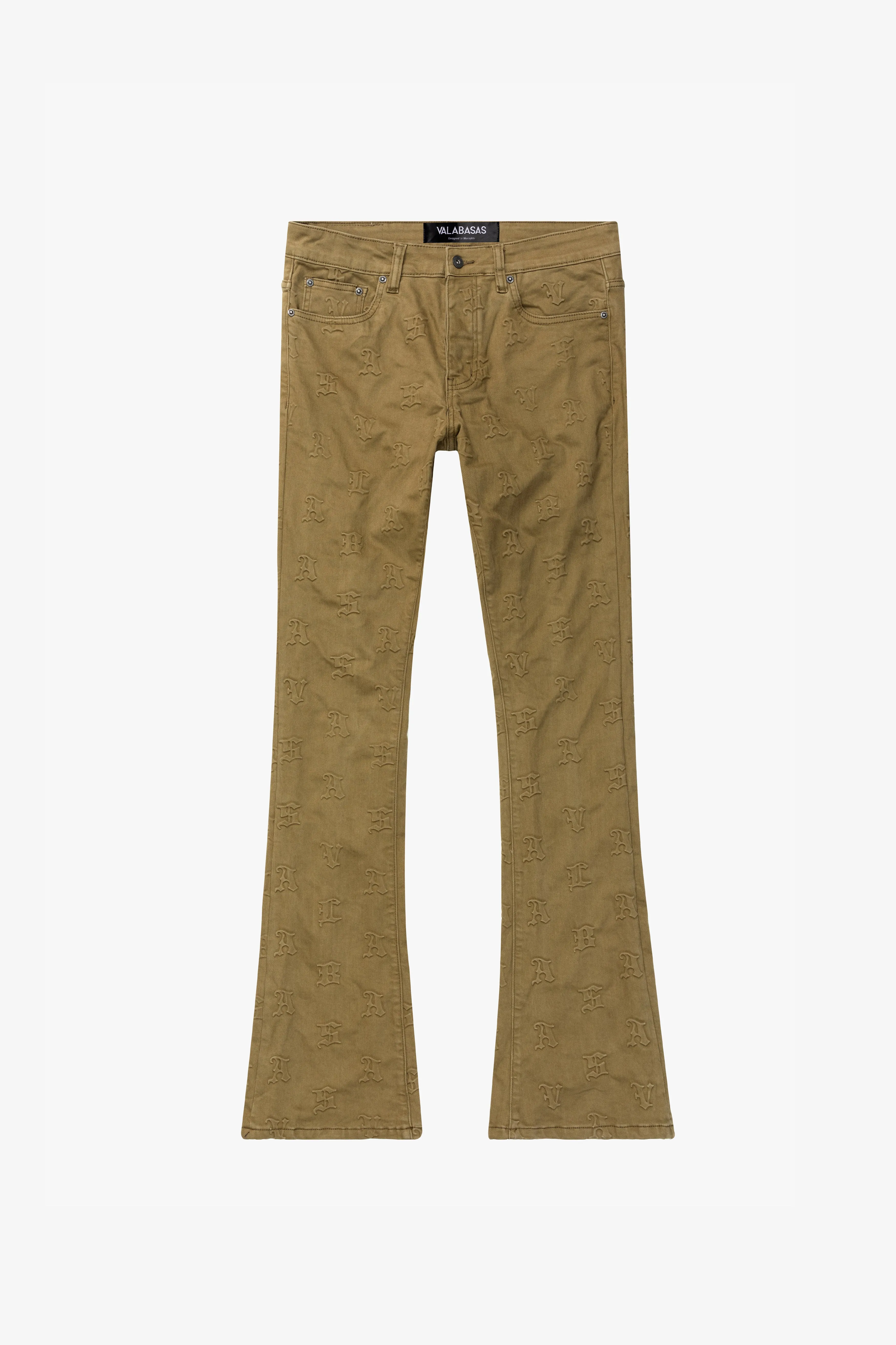 "FRITH”STACKED FLARE JEAN BROWN sold by valabasas product image thumbnail 2