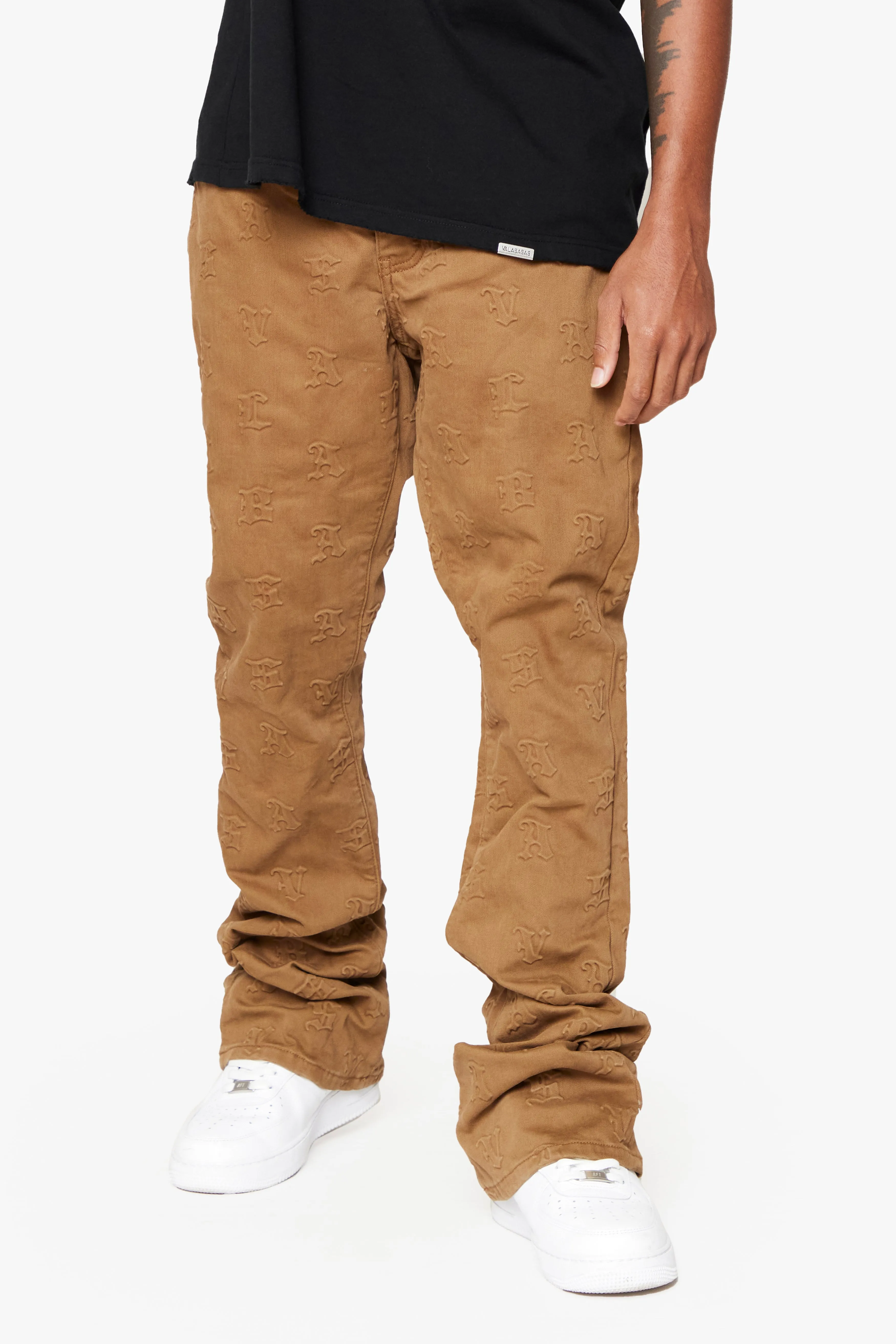 "FRITH”STACKED FLARE JEAN BROWN sold by valabasas product image thumbnail 5