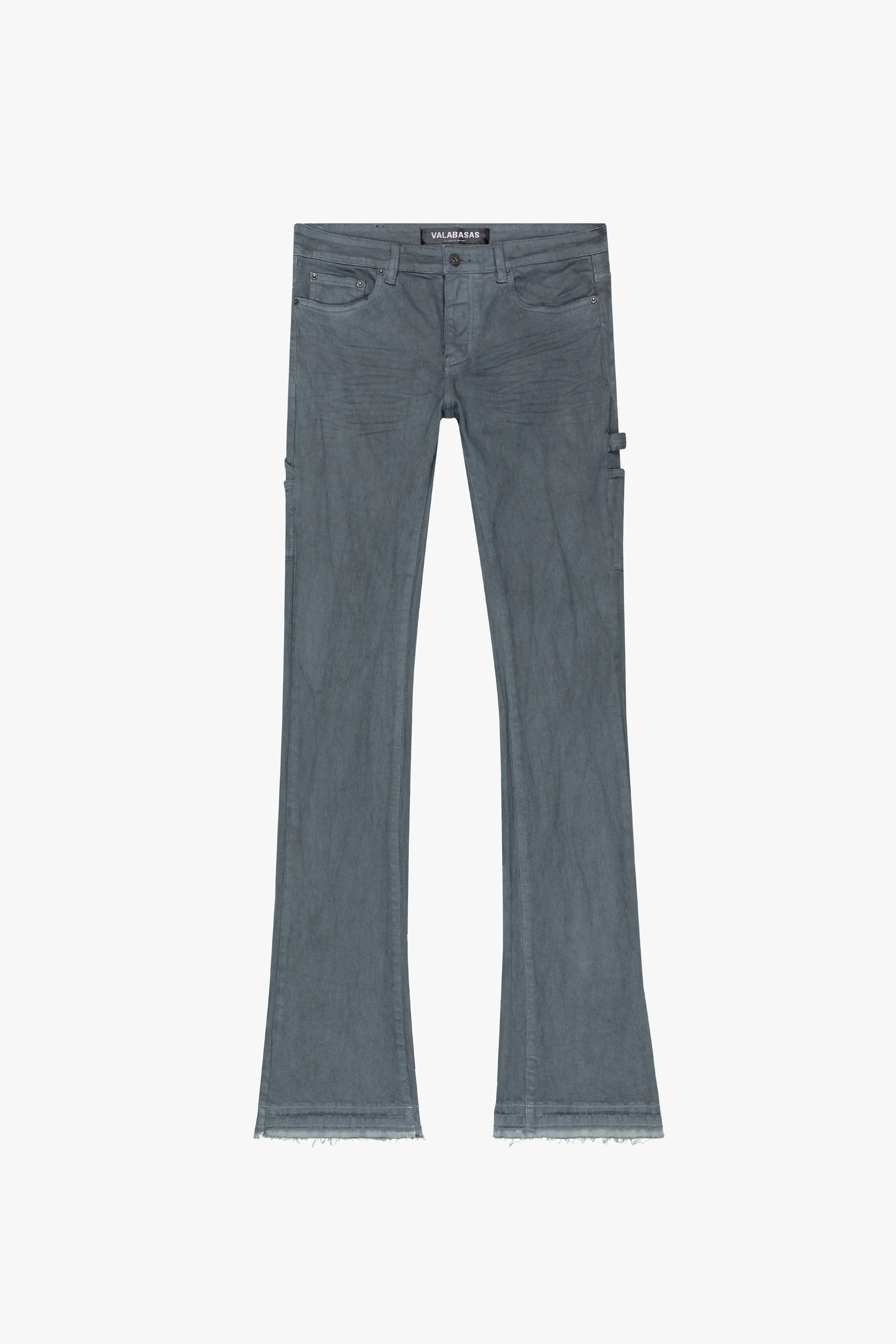 "MR. EXTENDO" GREY STACKED FLARE JEAN sold by valabasas