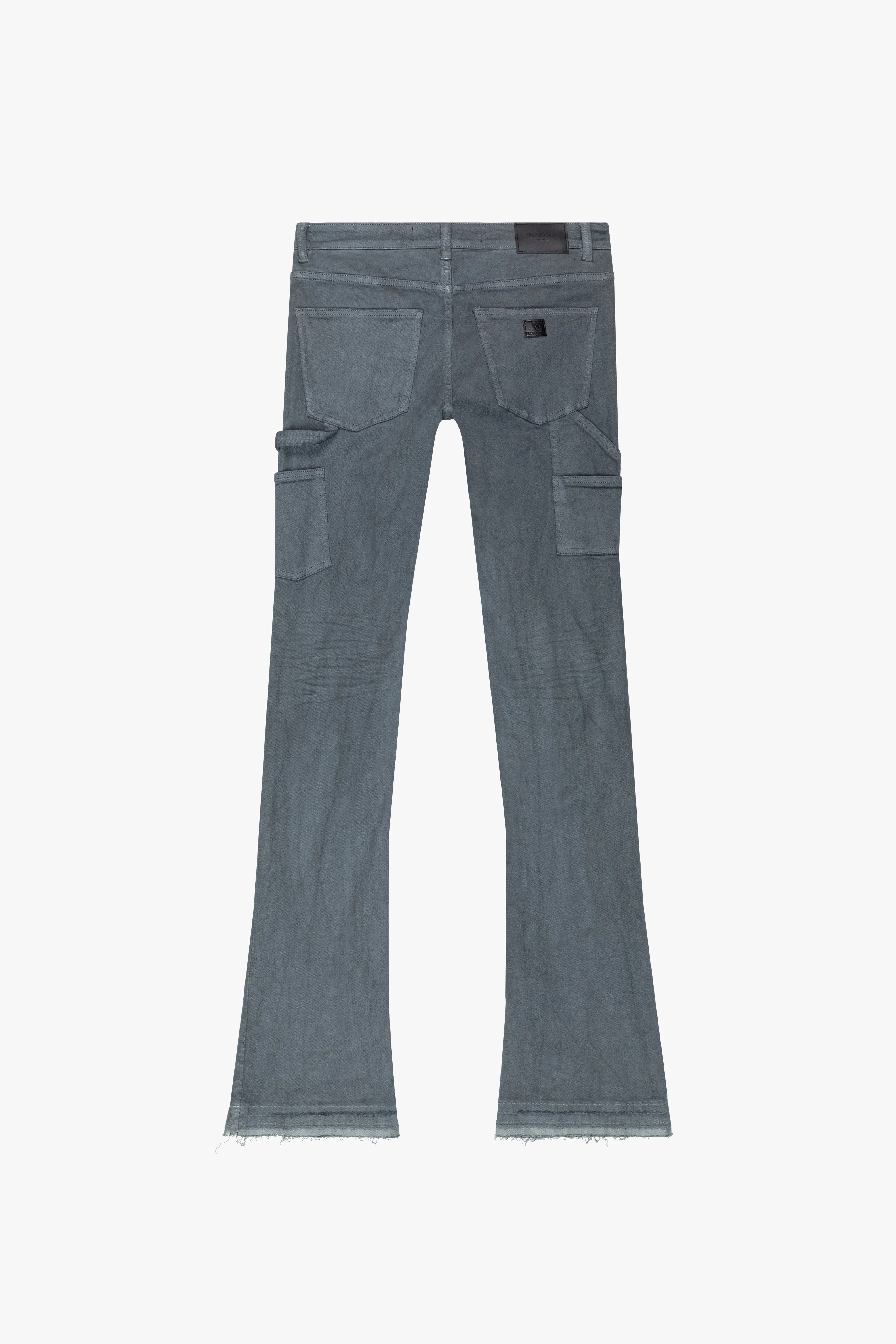 "MR. EXTENDO" GREY STACKED FLARE JEAN sold by valabasas product image thumbnail 3