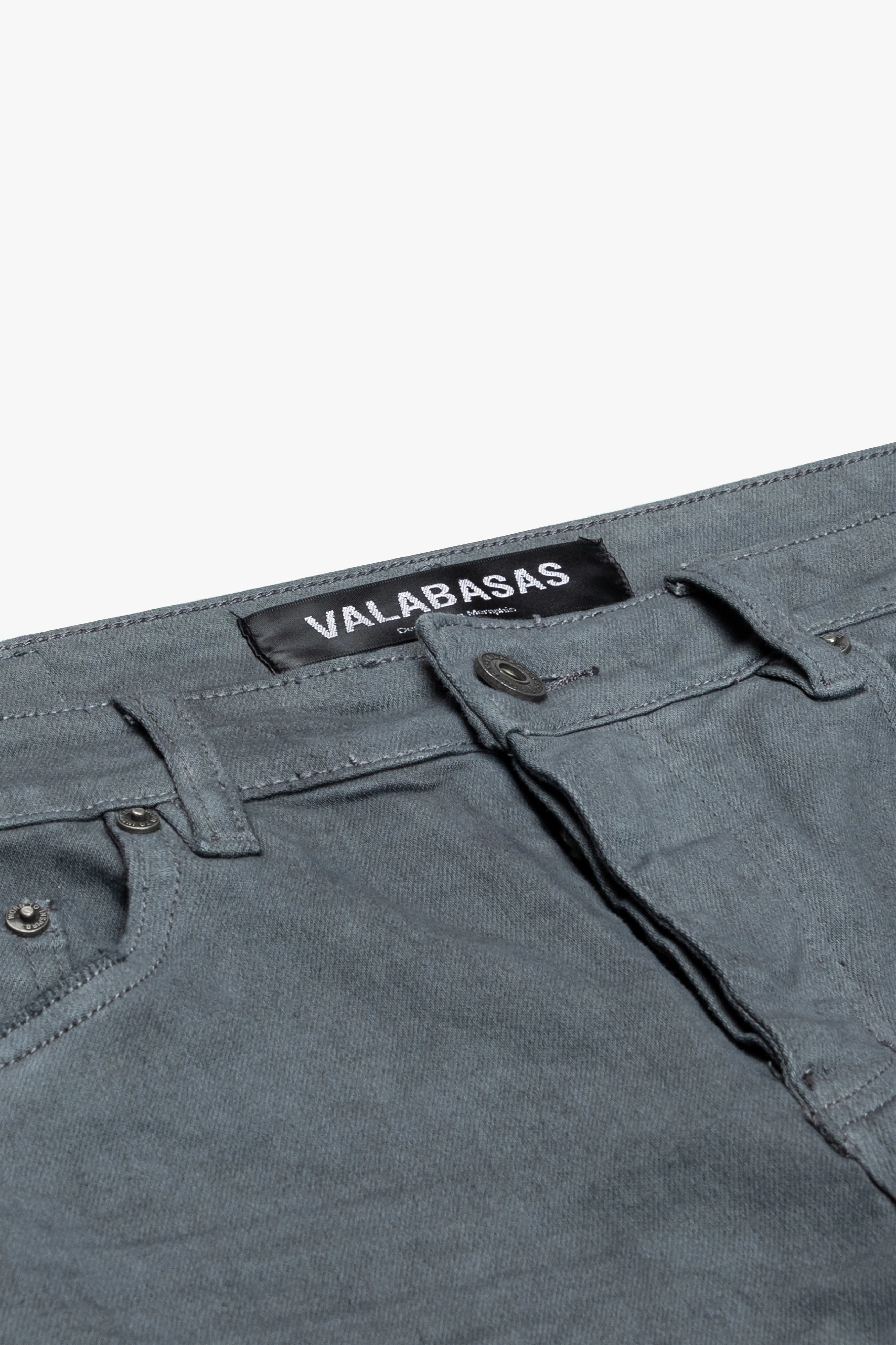"MR. EXTENDO" GREY STACKED FLARE JEAN sold by valabasas product image thumbnail 2