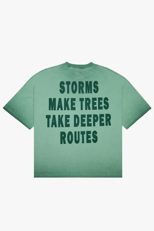 "RESILIENCE" GREEN OVERSIZED TEE sold by valabasas