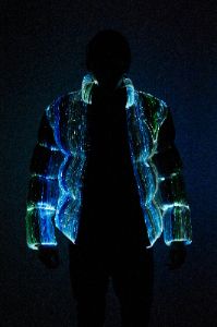 "SPECTRA" WHITE LIGHT UP PUFFER JACKET sold by valabasas