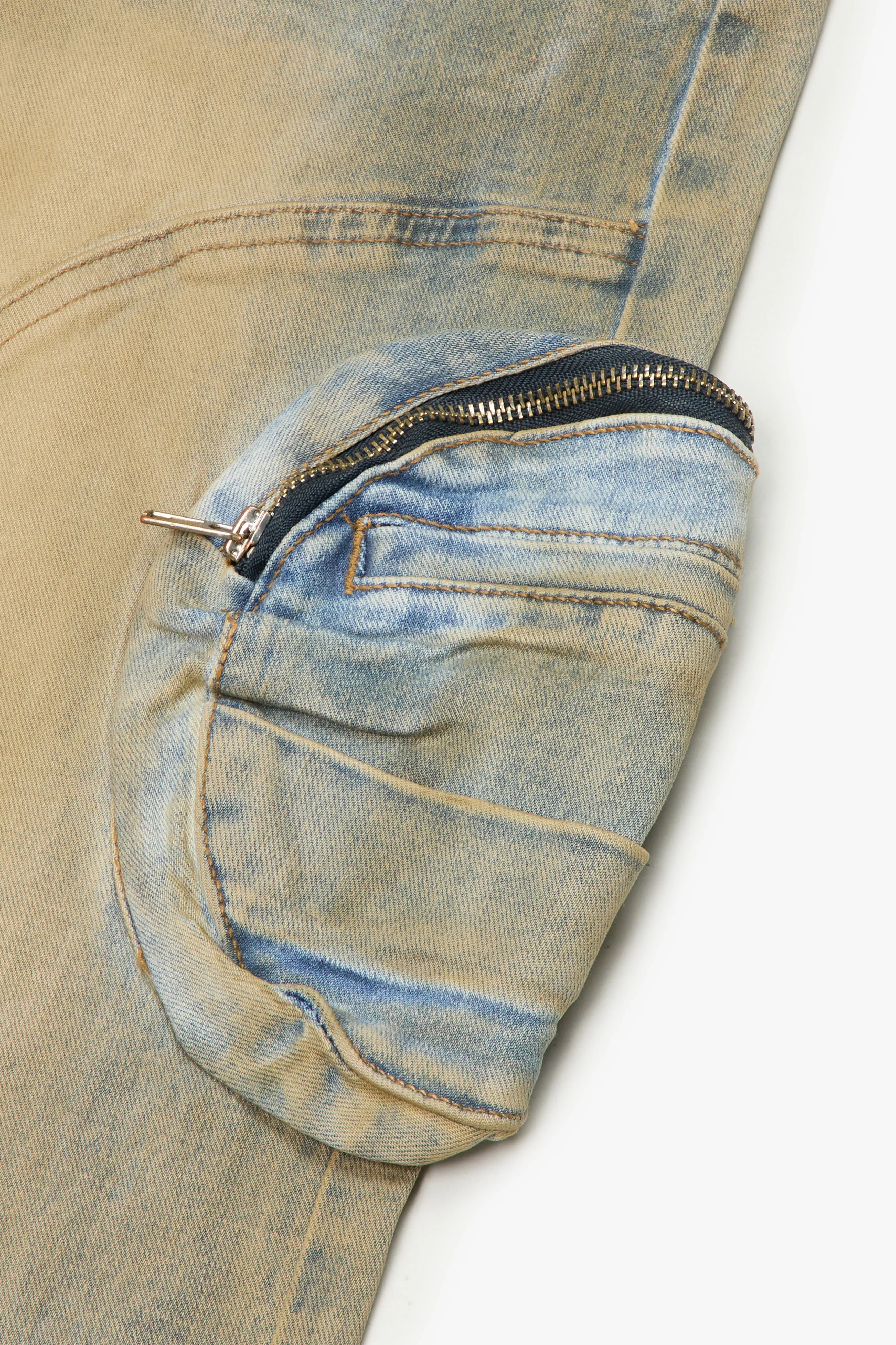 "KNEEBOARD" VINTAGE WASH BAGGY DENIM JEAN sold by valabasas product image thumbnail 2