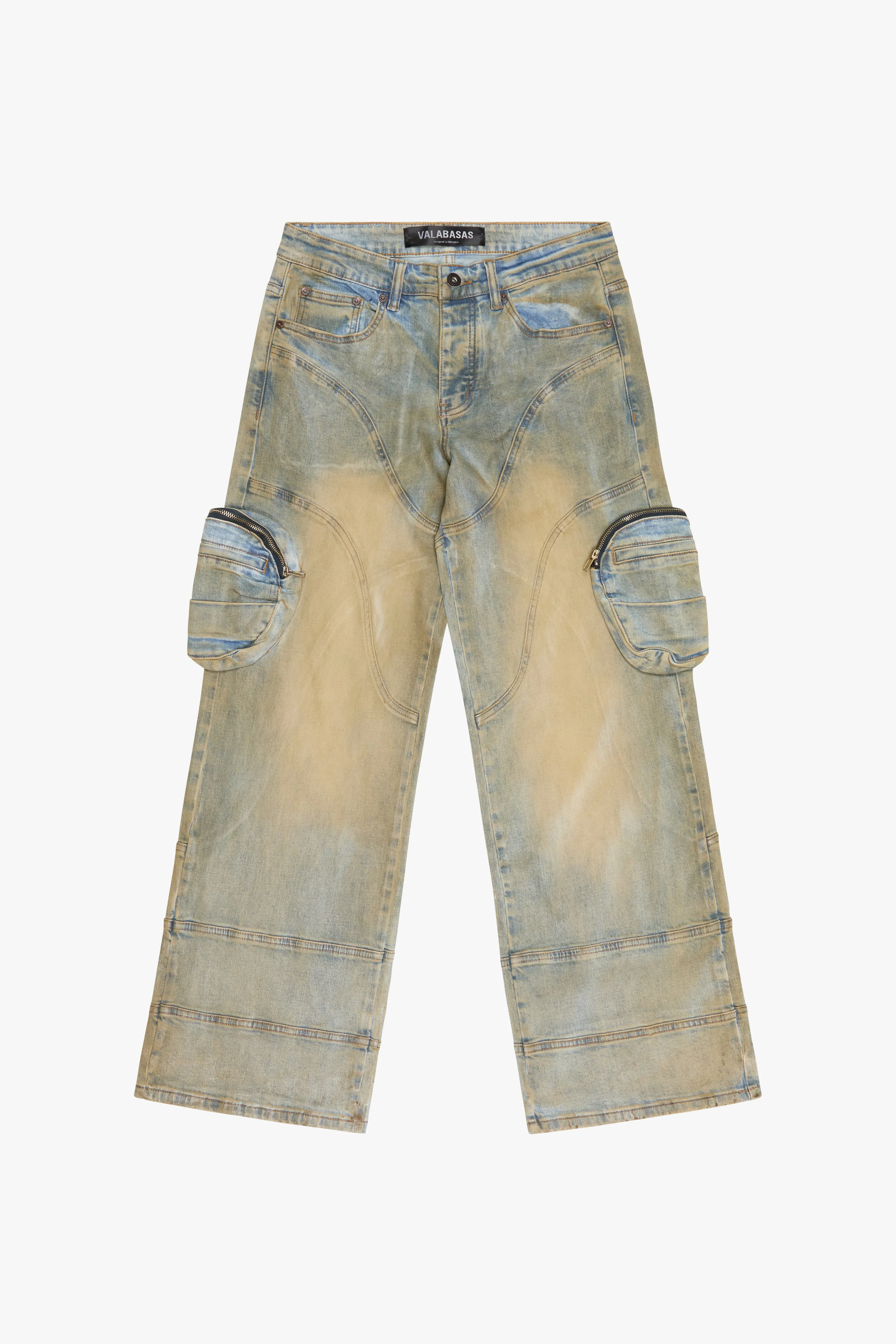 "KNEEBOARD" VINTAGE WASH BAGGY DENIM JEAN sold by valabasas
