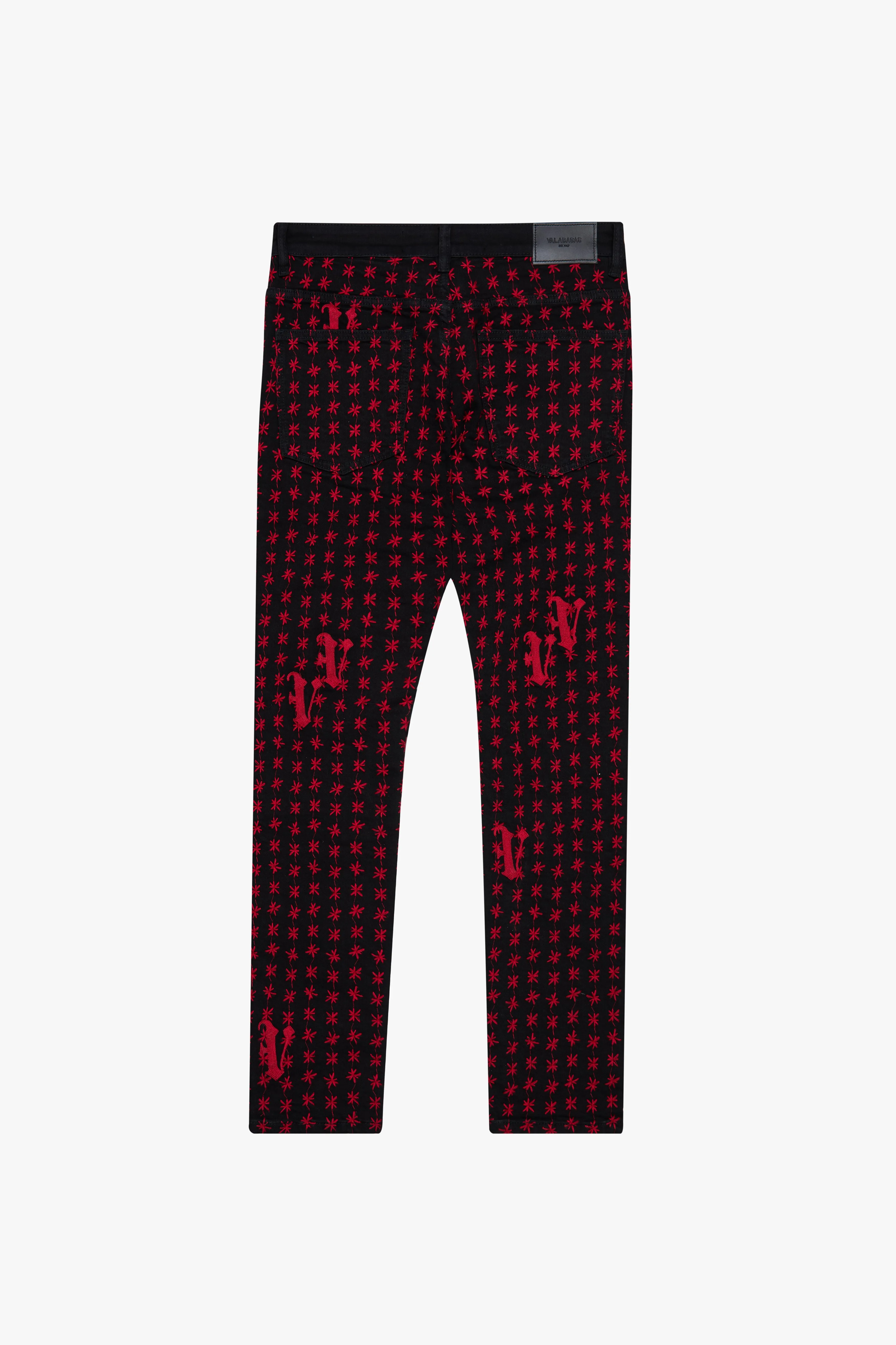 "ASTERISK" SKINNY BLACK / RED sold by valabasas product image thumbnail 5