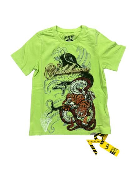 VPLAY TEE “JUNGLE” VINTAGE LIME sold by valabasas