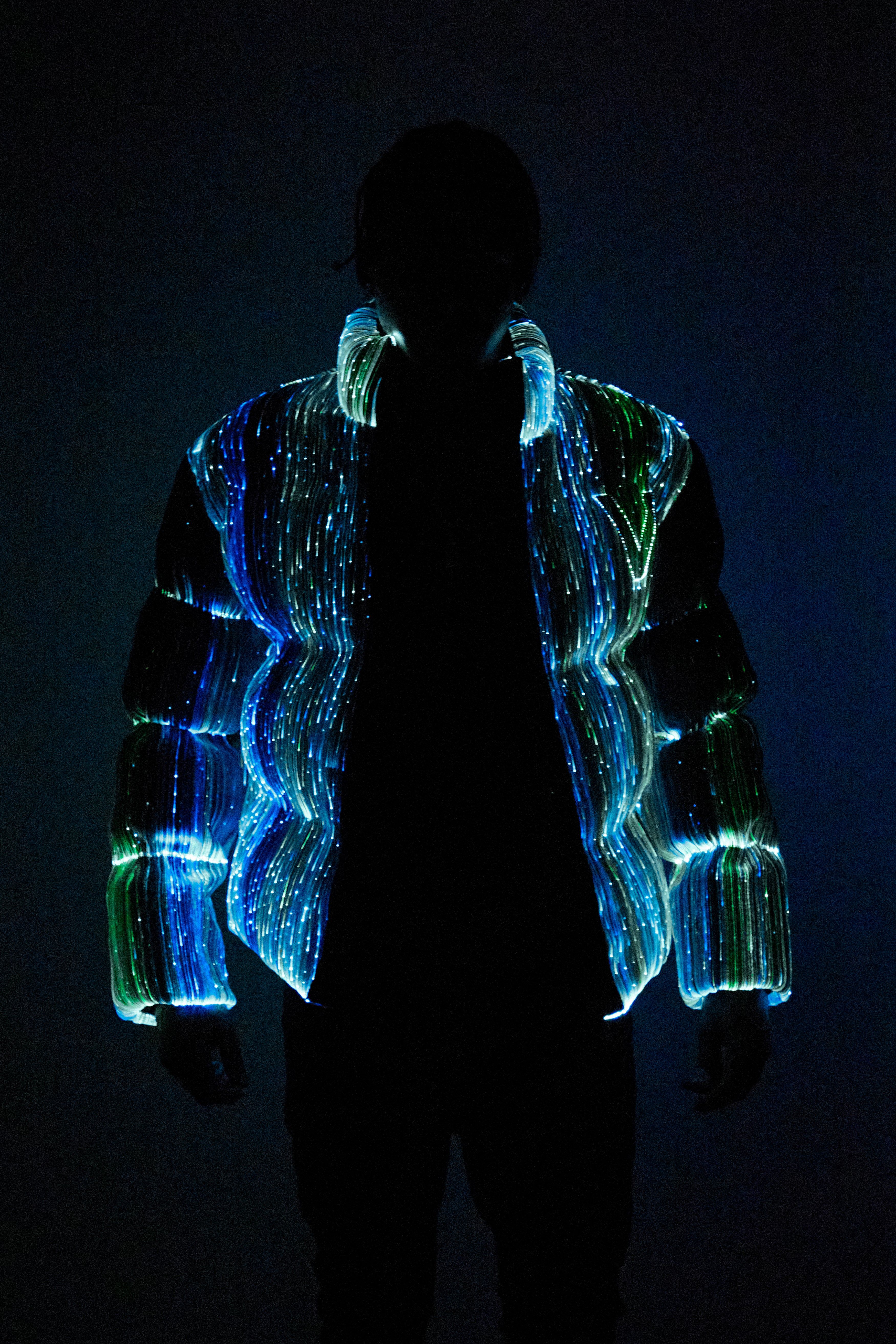 "SPECTRA" BLACK LIGHT UP PUFFER JACKET sold by valabasas product image thumbnail 5
