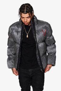 "SPECTRA" BLACK LIGHT UP PUFFER JACKET sold by valabasas