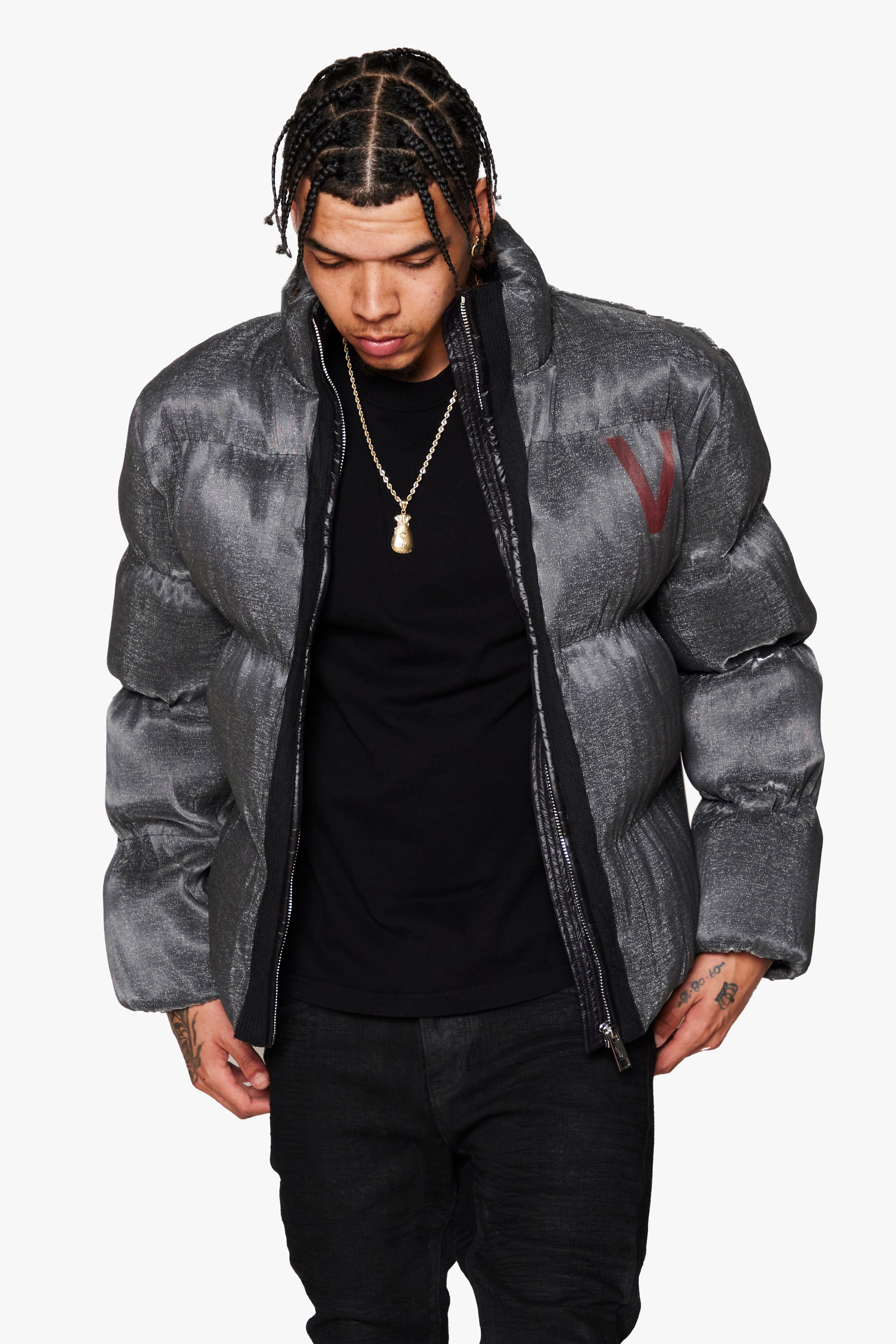 "SPECTRA" BLACK LIGHT UP PUFFER JACKET sold by valabasas product image thumbnail 4