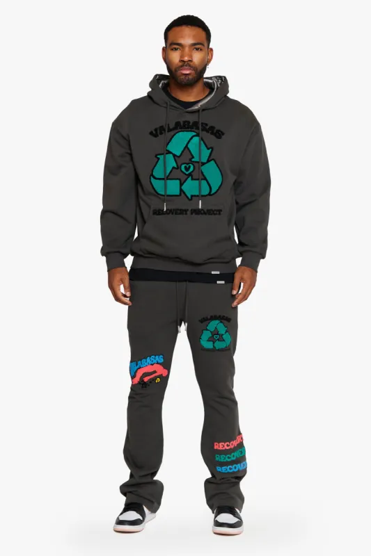 "RECOVERY PROJECT" FLEECE SET DARK GREY sold by valabasas