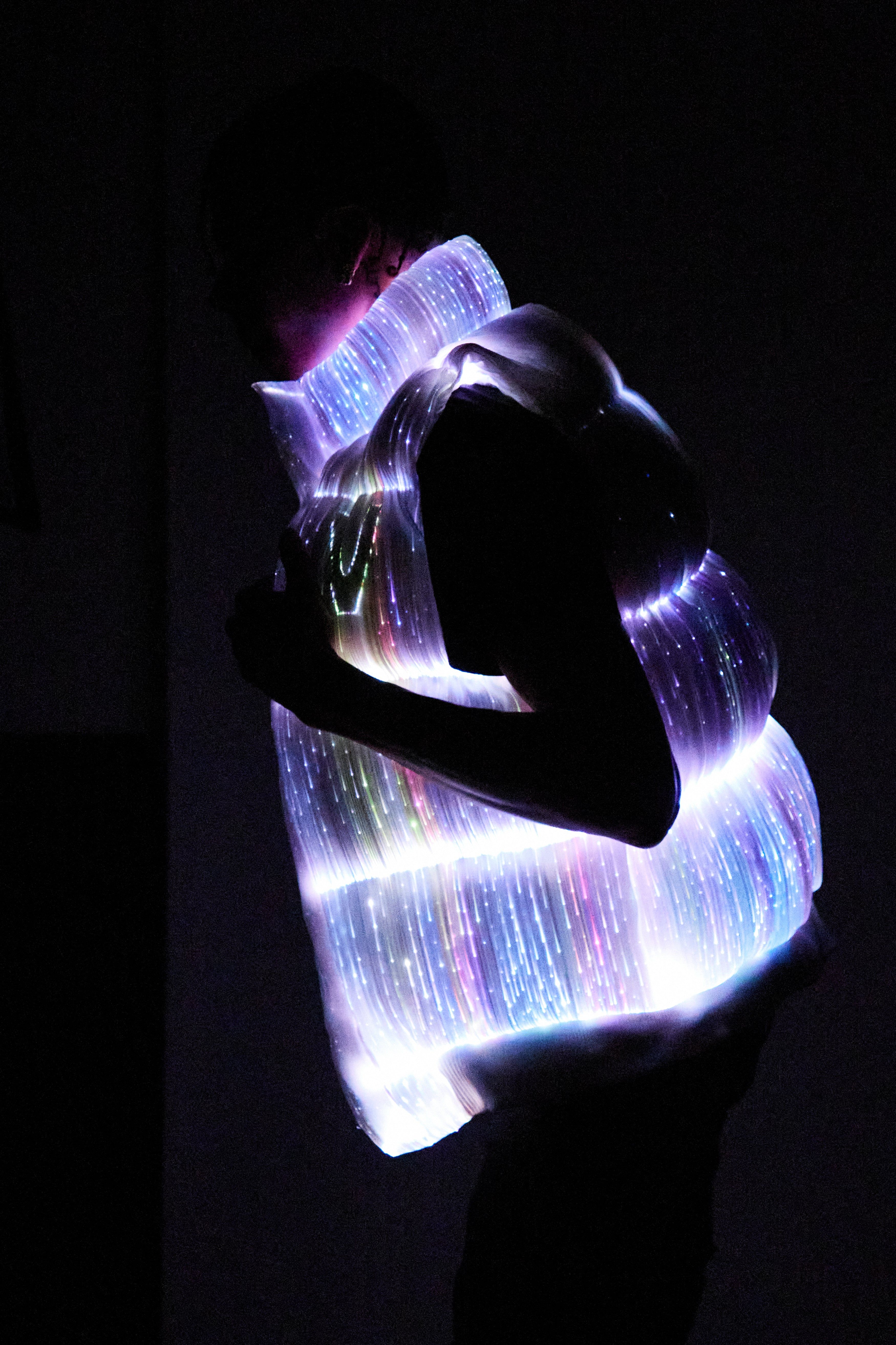 "PRISM" BLACK LIGHT UP PUFFER VEST sold by valabasas product image thumbnail 3