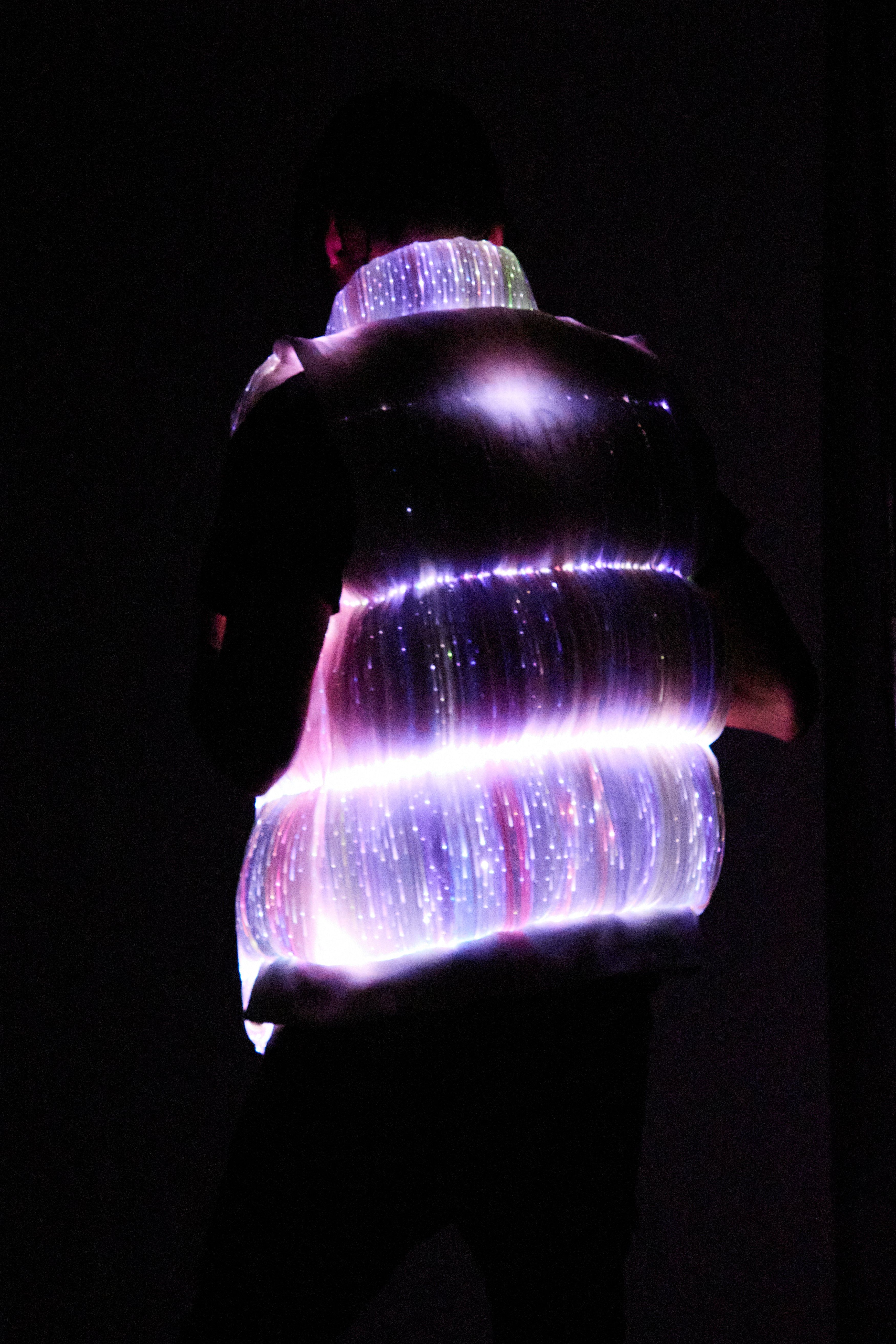 "PRISM" BLACK LIGHT UP PUFFER VEST sold by valabasas