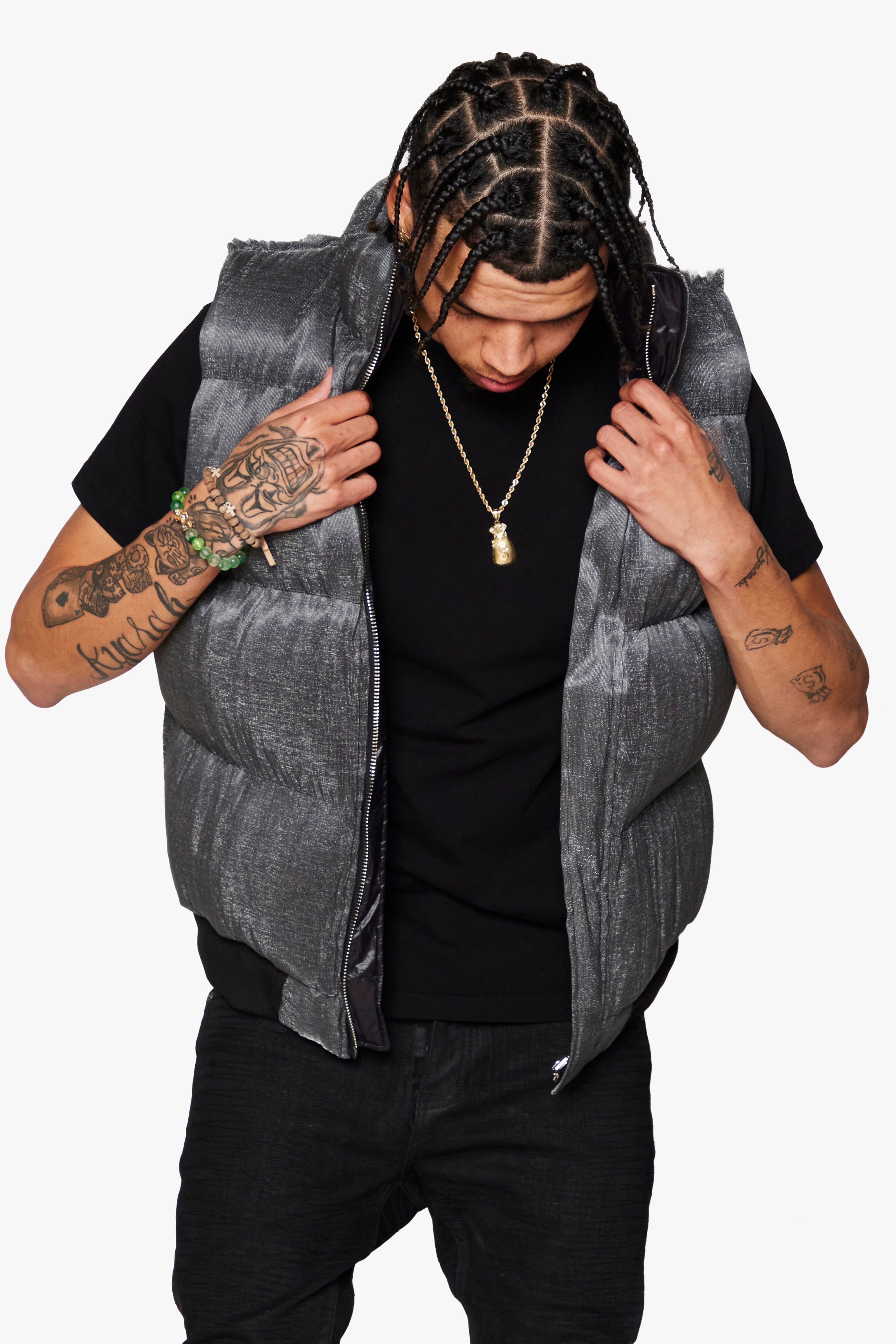 "PRISM" BLACK LIGHT UP PUFFER VEST sold by valabasas product image thumbnail 2
