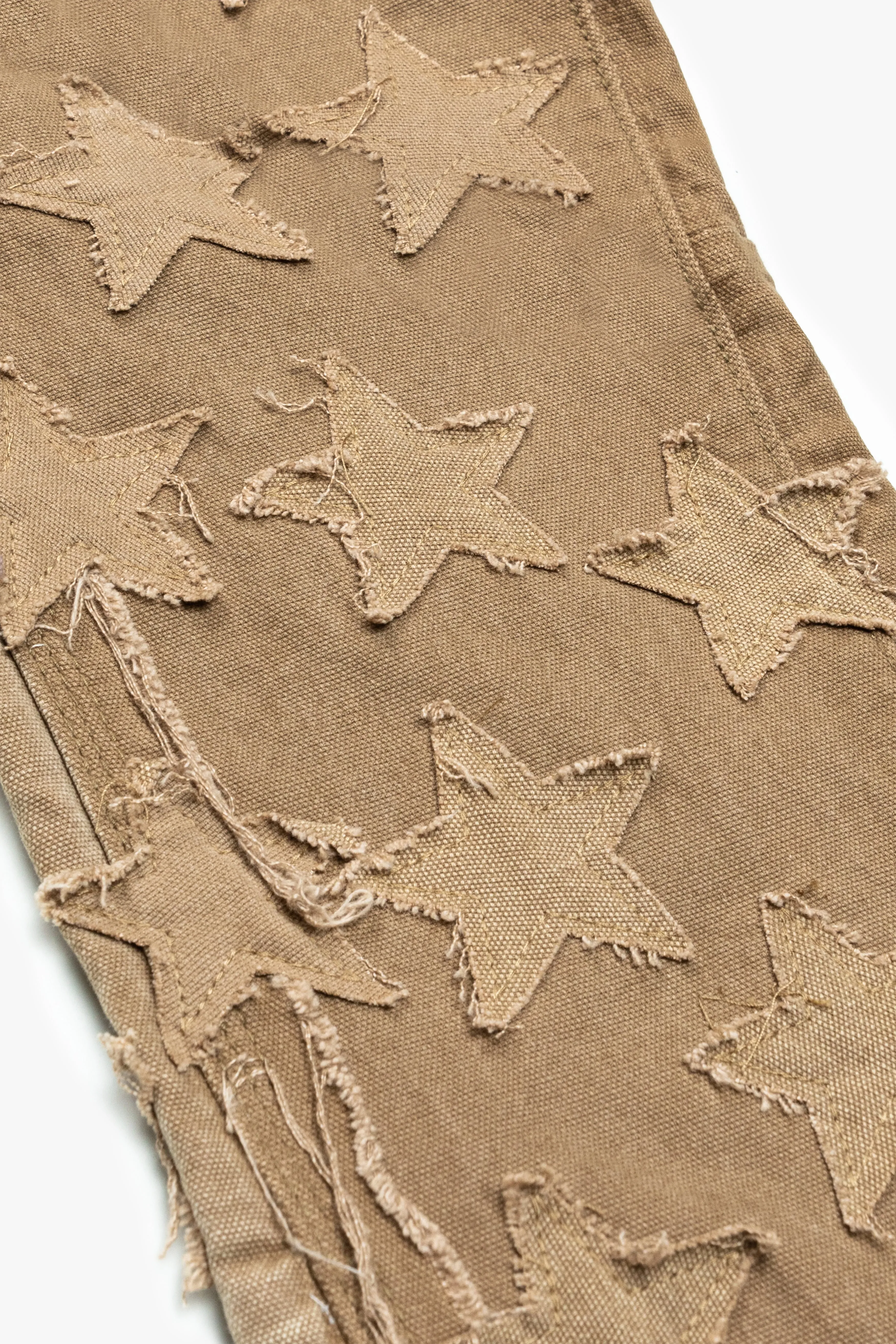 "V-STARS” KHAKI STACKED FLARE JEAN sold by valabasas product image thumbnail 2