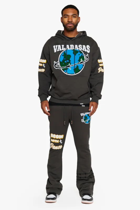 "HARMONY" GREY FLEECE SET sold by valabasas