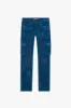 "LUXE" INDIGO SUEDE SKINNY JEAN sold by valabasas