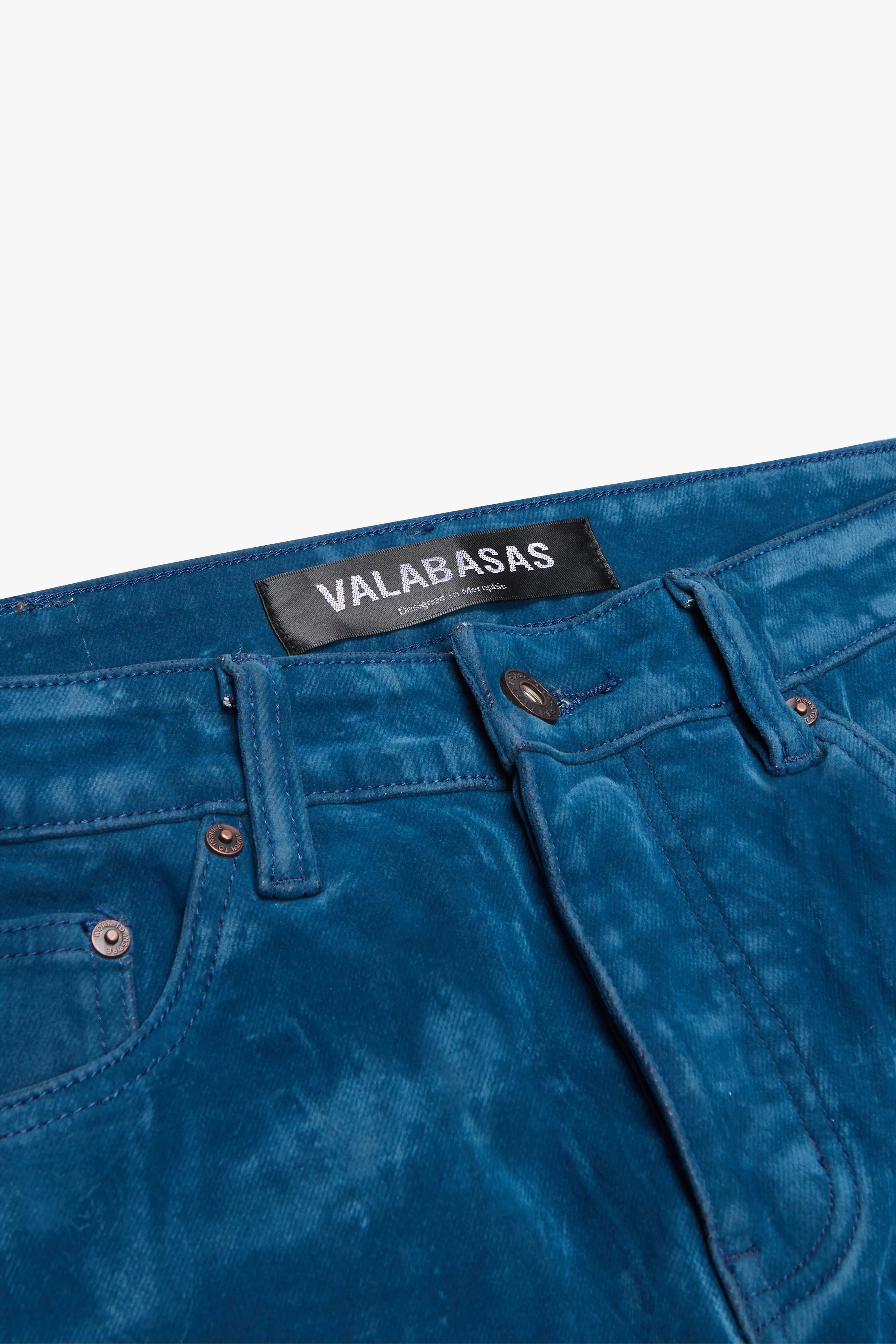 "LUXE" SUEDE SKINNY JEAN INDIGO sold by valabasas product image thumbnail 2