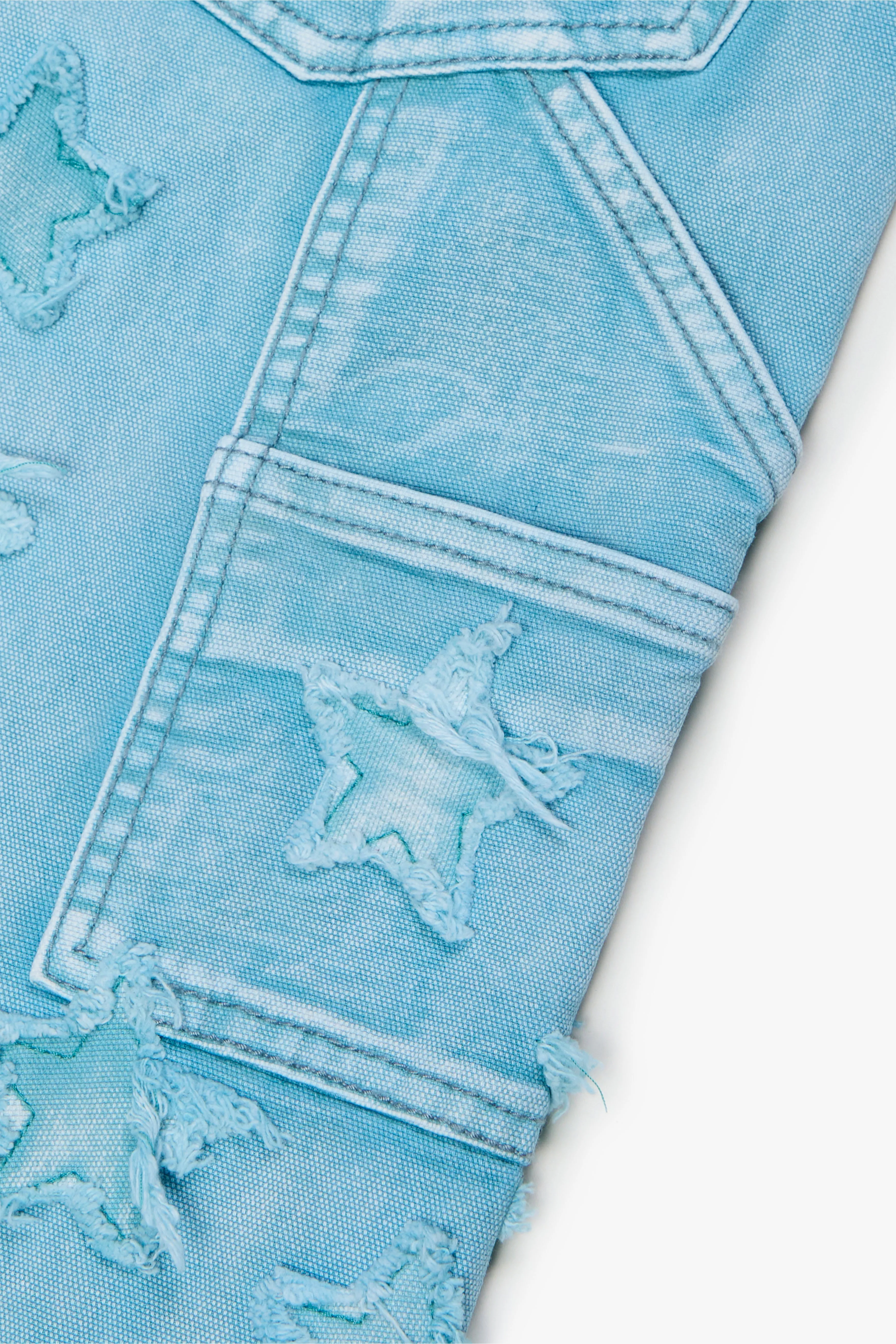 "V-STARS” STACKED FLARE JEAN BLUE WASHED sold by valabasas product image thumbnail 4