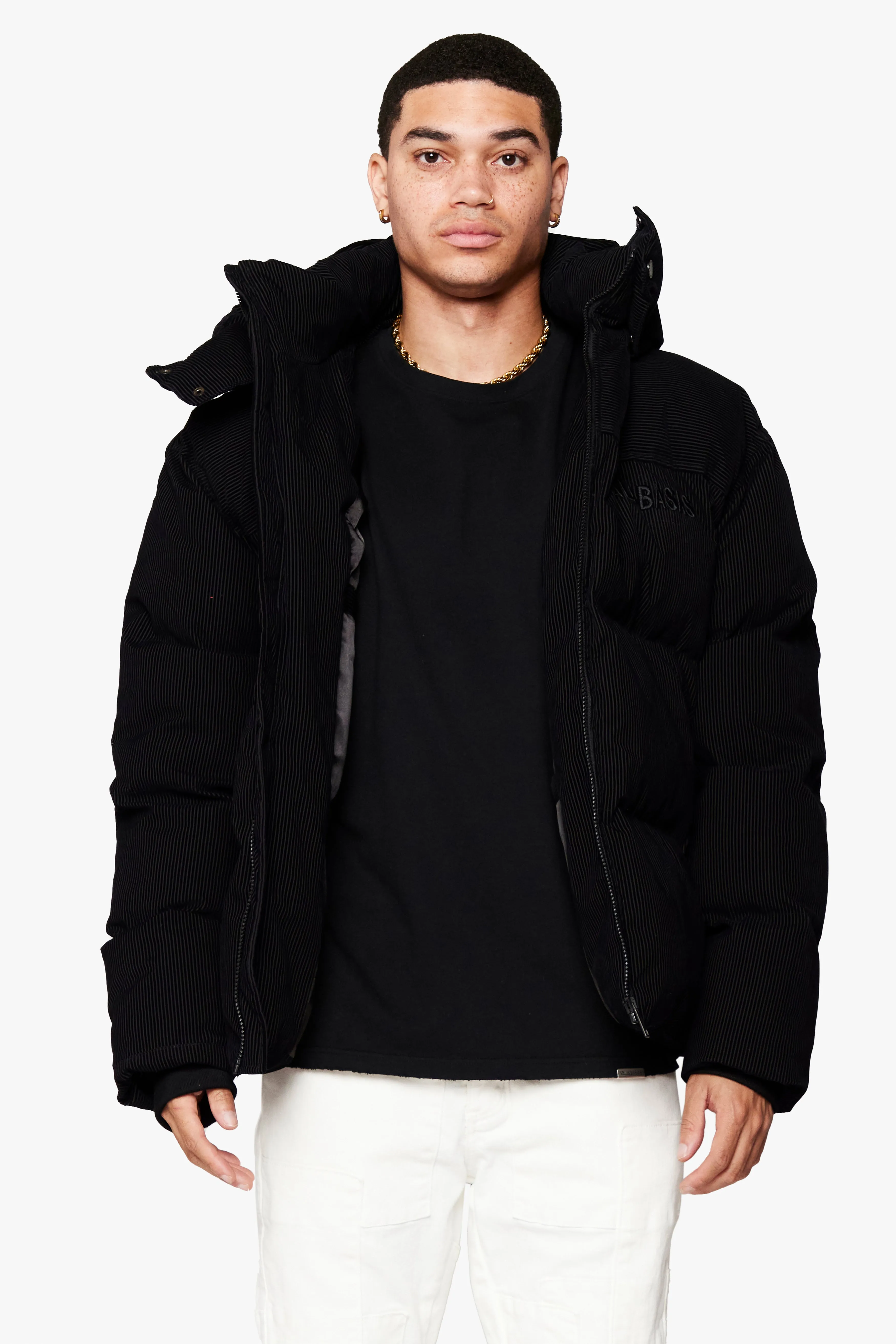 "GOYO" BLACK PUFFER JACKET sold by valabasas product image thumbnail 3