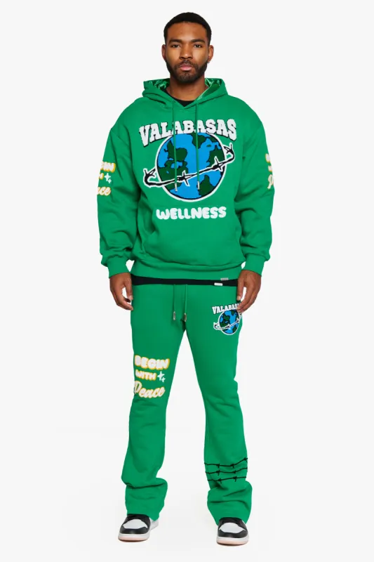 "HARMONY" GREEN FLEECE SET sold by valabasas