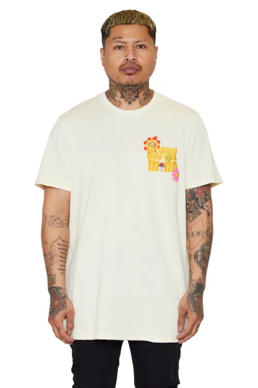 "KEEP GROWING" VINTAGE CREAM TEE sold by valabasas