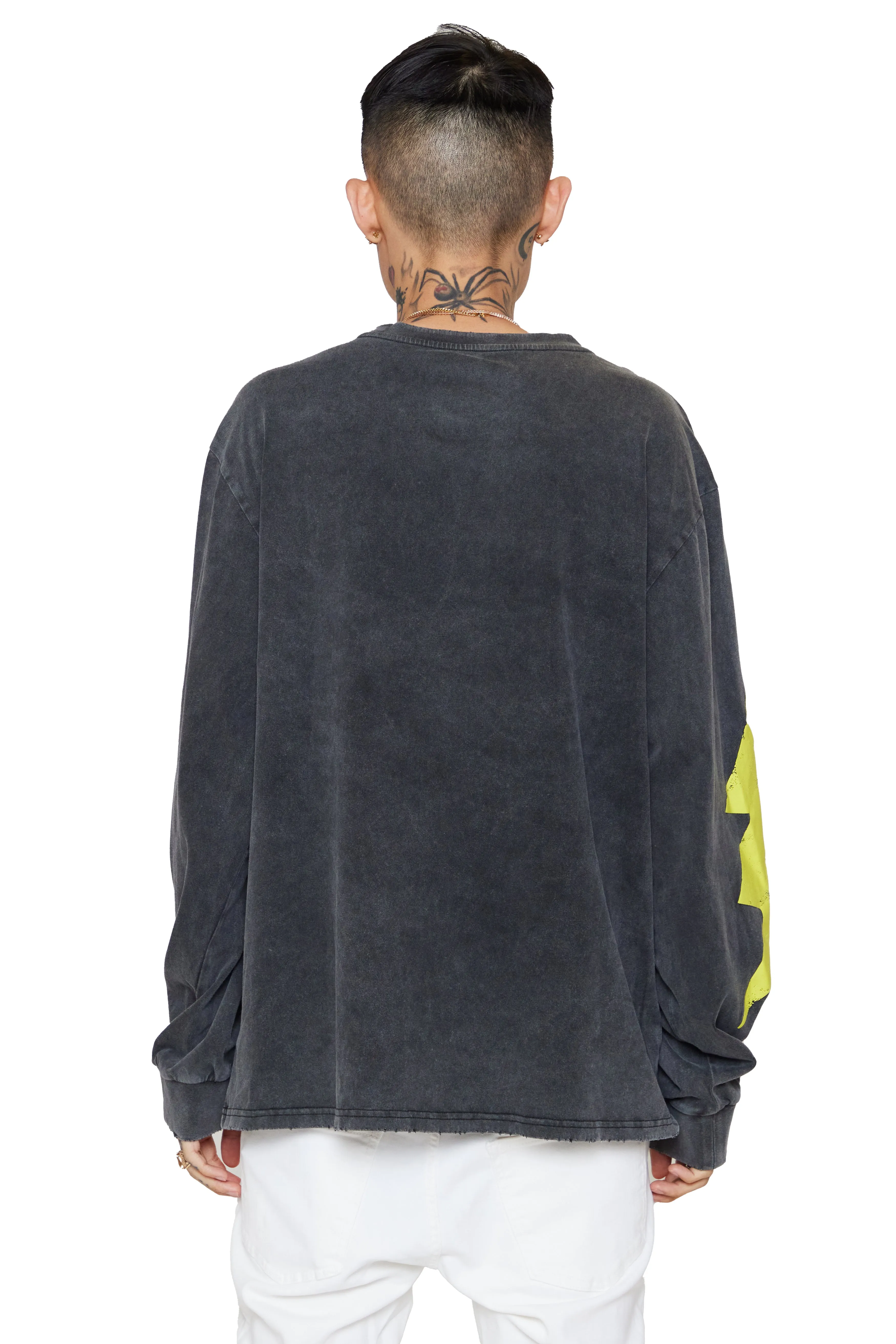 "EXISTENCE" VINTAGE BLACK LONG SLEEVE TEE sold by valabasas product image thumbnail 2