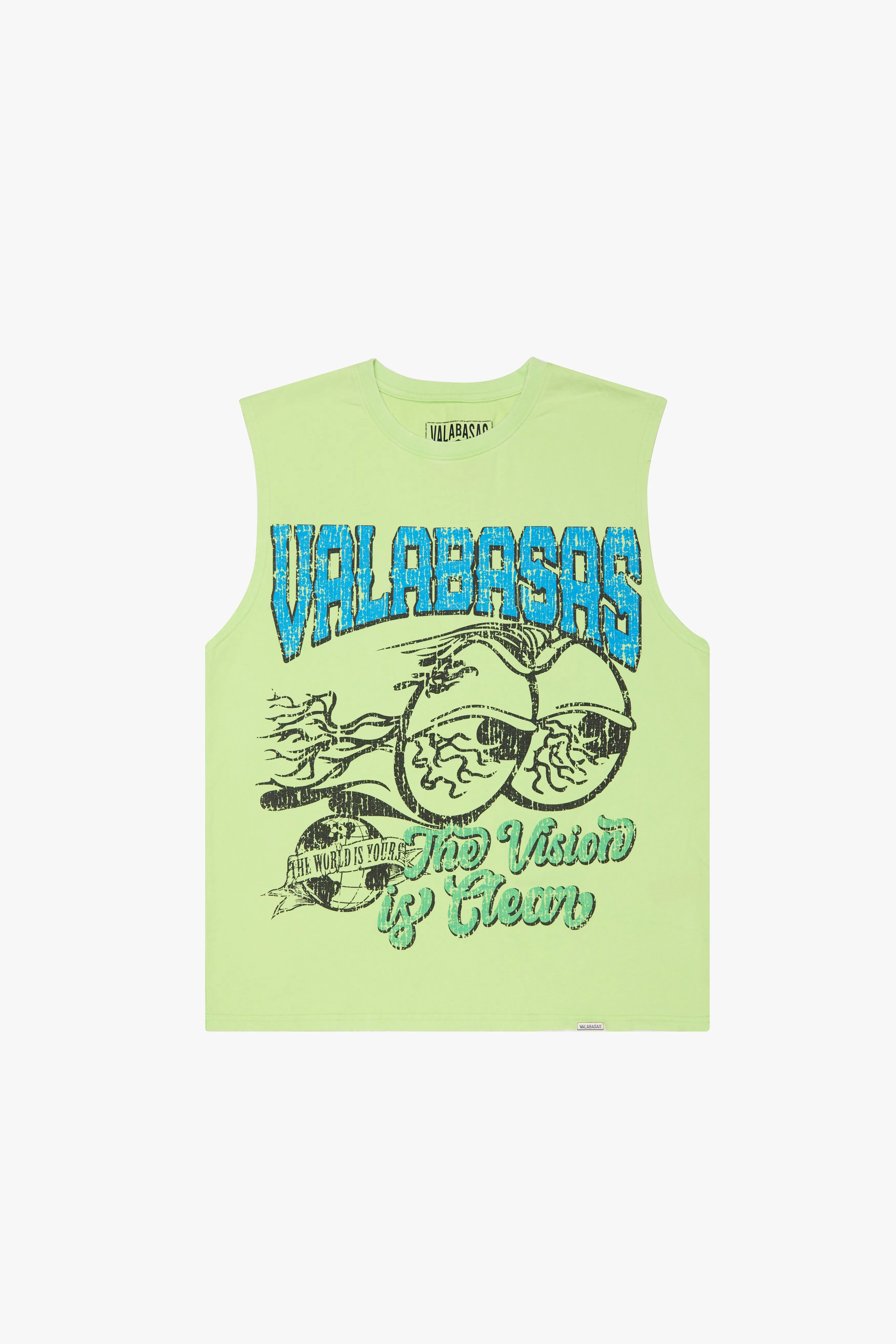 valabasas VALABASAS TEE “CLEAR VIEWS” VINTAGE LIGHT GREEN valabasas VALABASAS TEE “CLEAR VIEWS” VINTAGE LIGHT GREEN