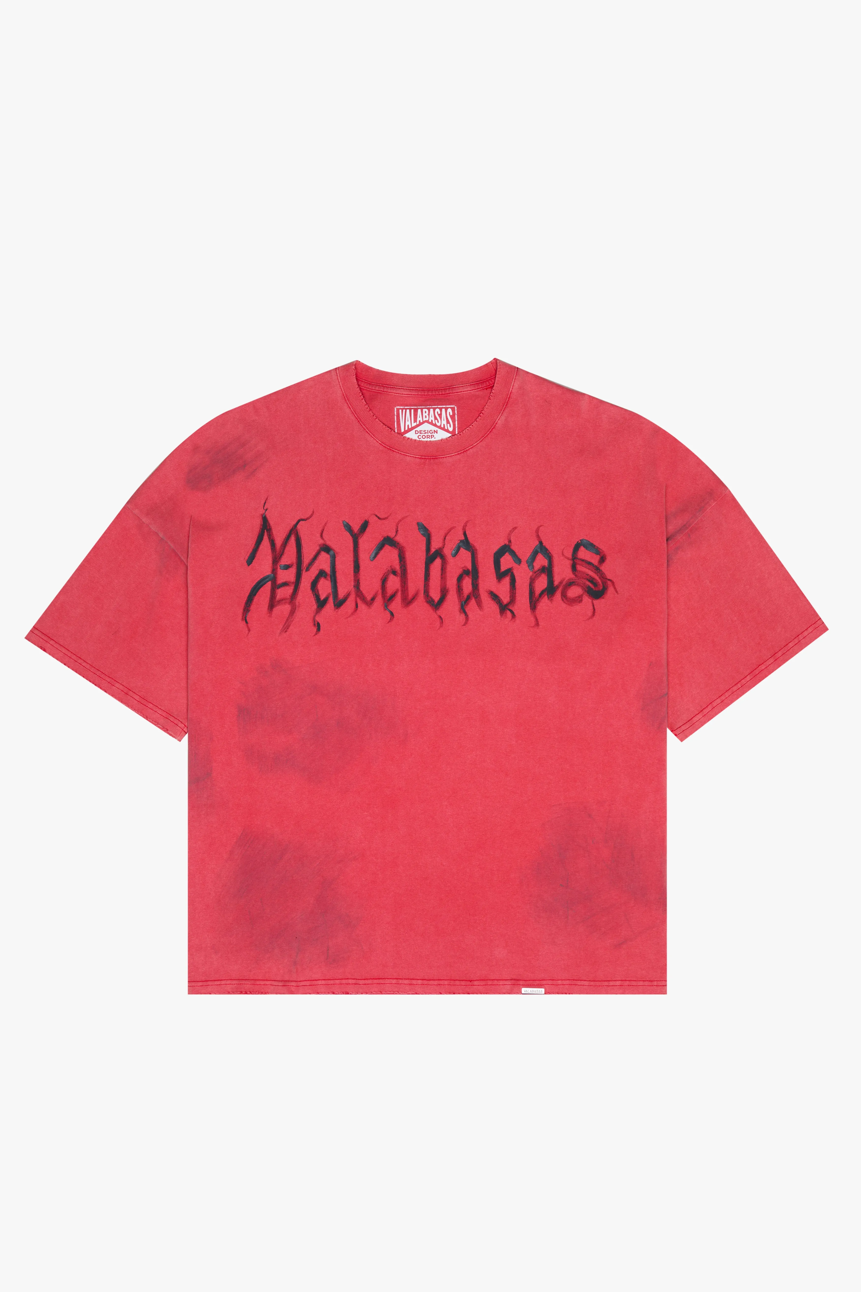 "INKED ELEGANCE" OVERSIZED TEE VINTAGE RED sold by valabasas product image thumbnail 3
