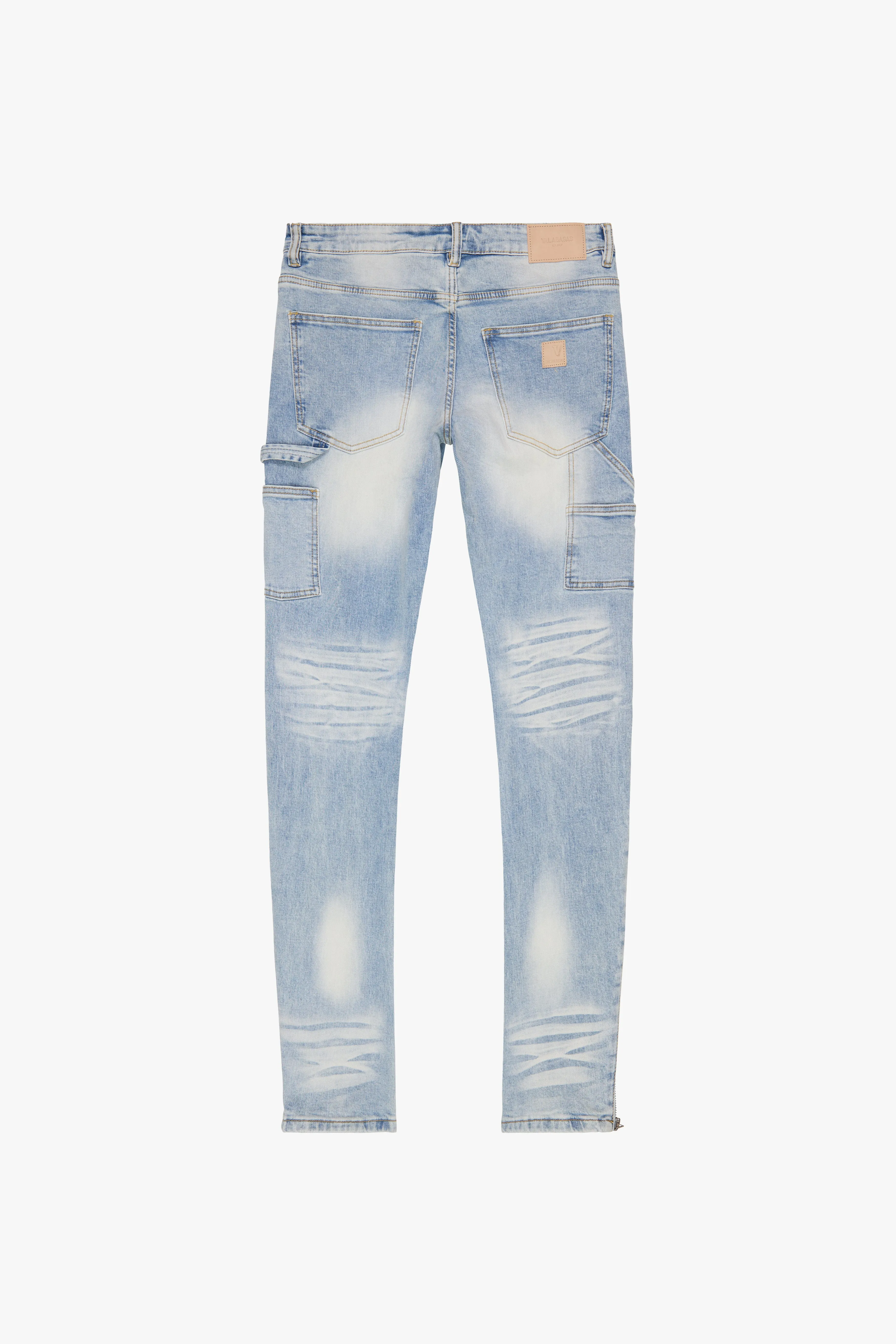 "STREAMLINE" LT BLUE WASH STACKED FLARE JEANS sold by valabasas product image thumbnail 4