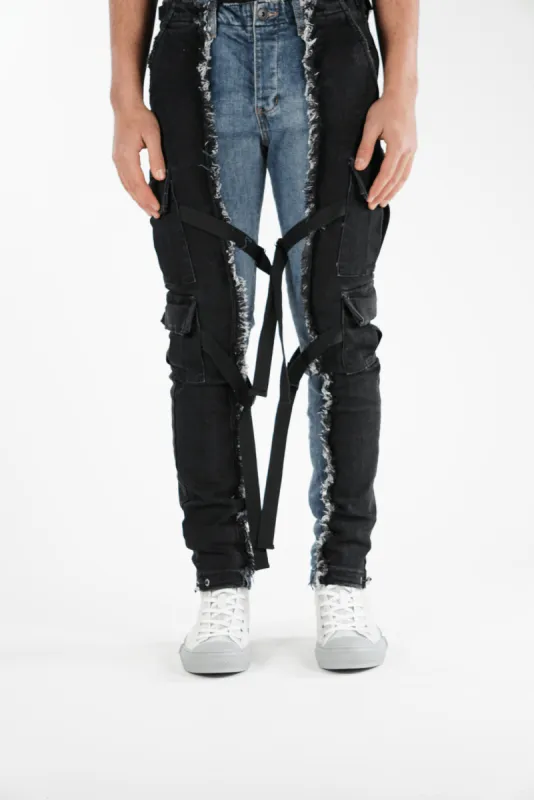 VALABASAS JEANS "APOLLO" BLACK-LT.WASH sold by valabasas