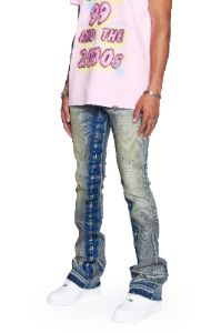 “OSAKA STACKED” VINTAGE STACKED FLARE JEAN sold by valabasas