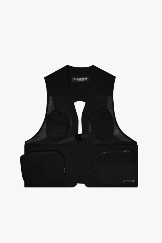 "TACTICAL MESH" BLACK NYLON VEST sold by valabasas