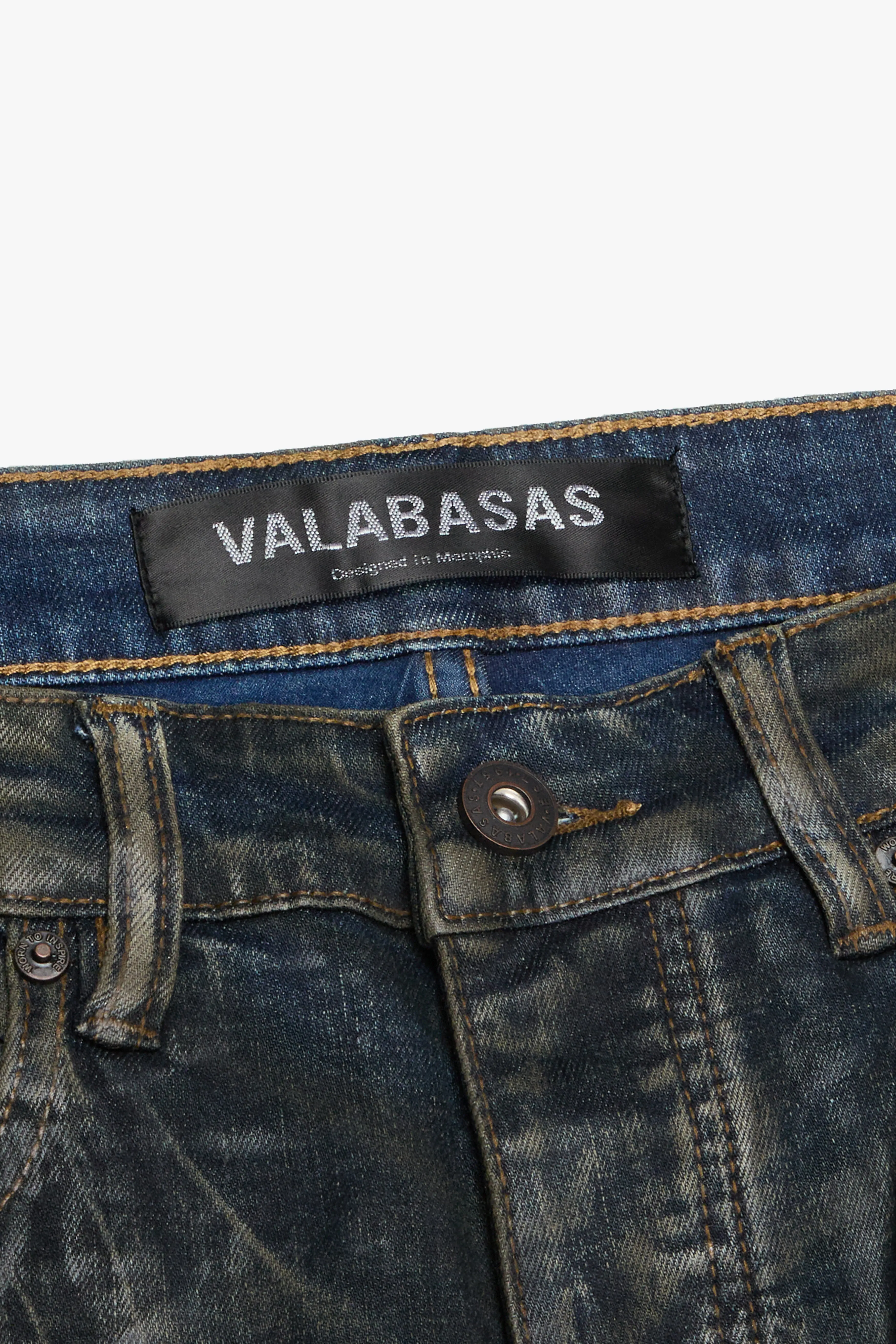 "KNEEBOARD" BAGGY JEAN DARK VINTAGE BLUE sold by valabasas product image thumbnail 2