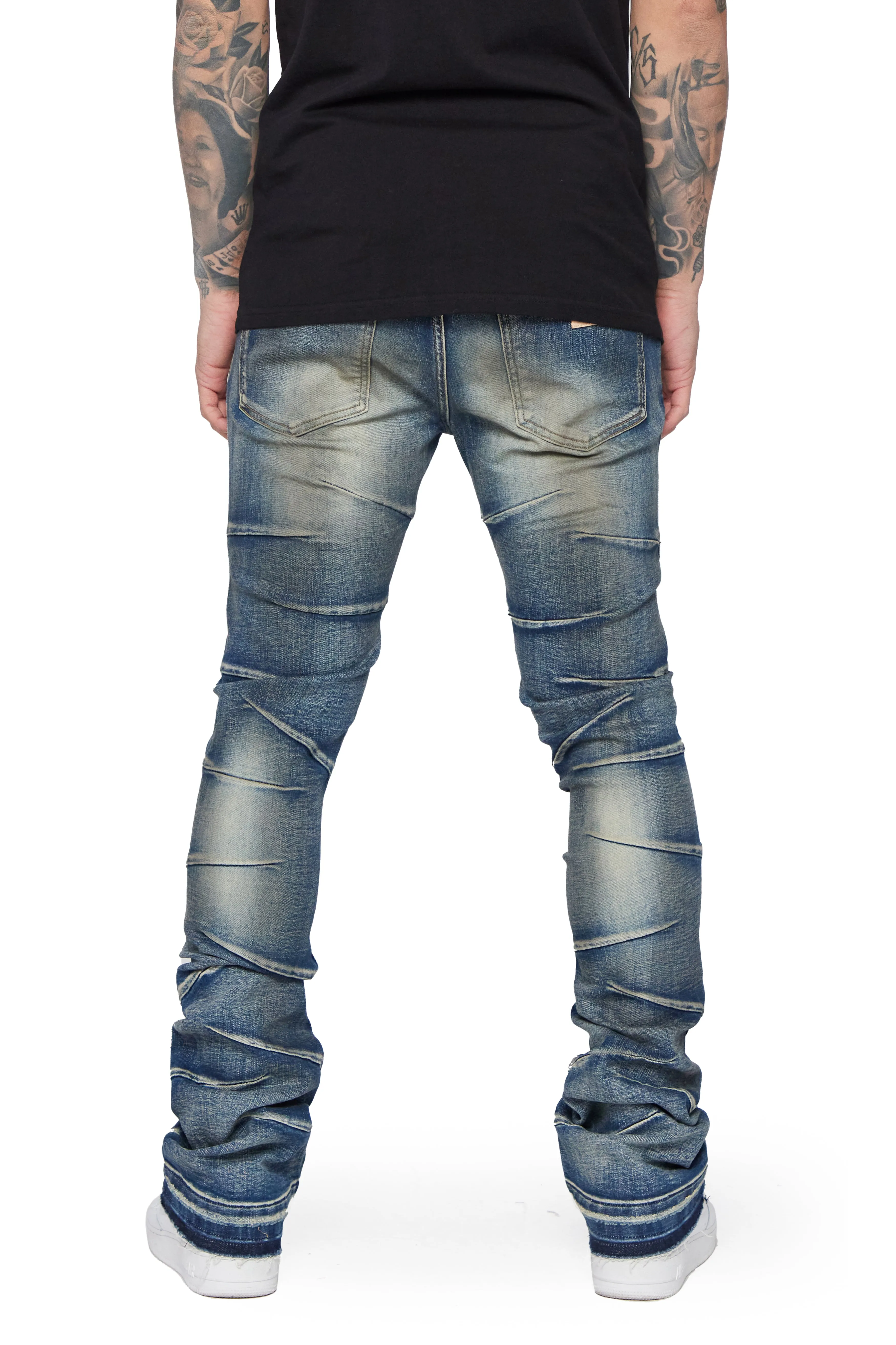 “WEST” Stacked Flare Jean Lt.Blue Washed sold by valabasas product image thumbnail 4