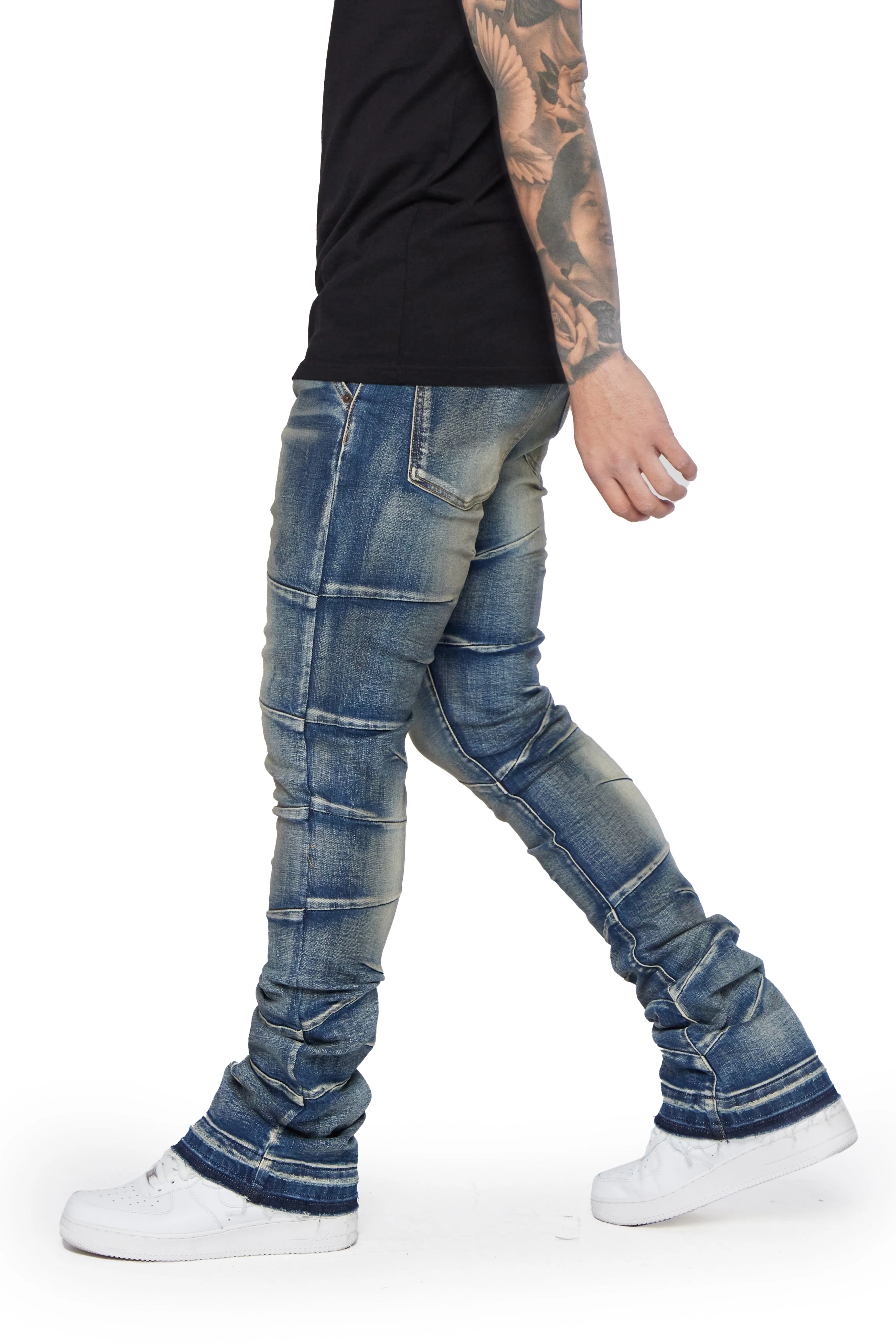 “WEST” Stacked Flare Jean Lt.Blue Washed sold by valabasas product image thumbnail 2