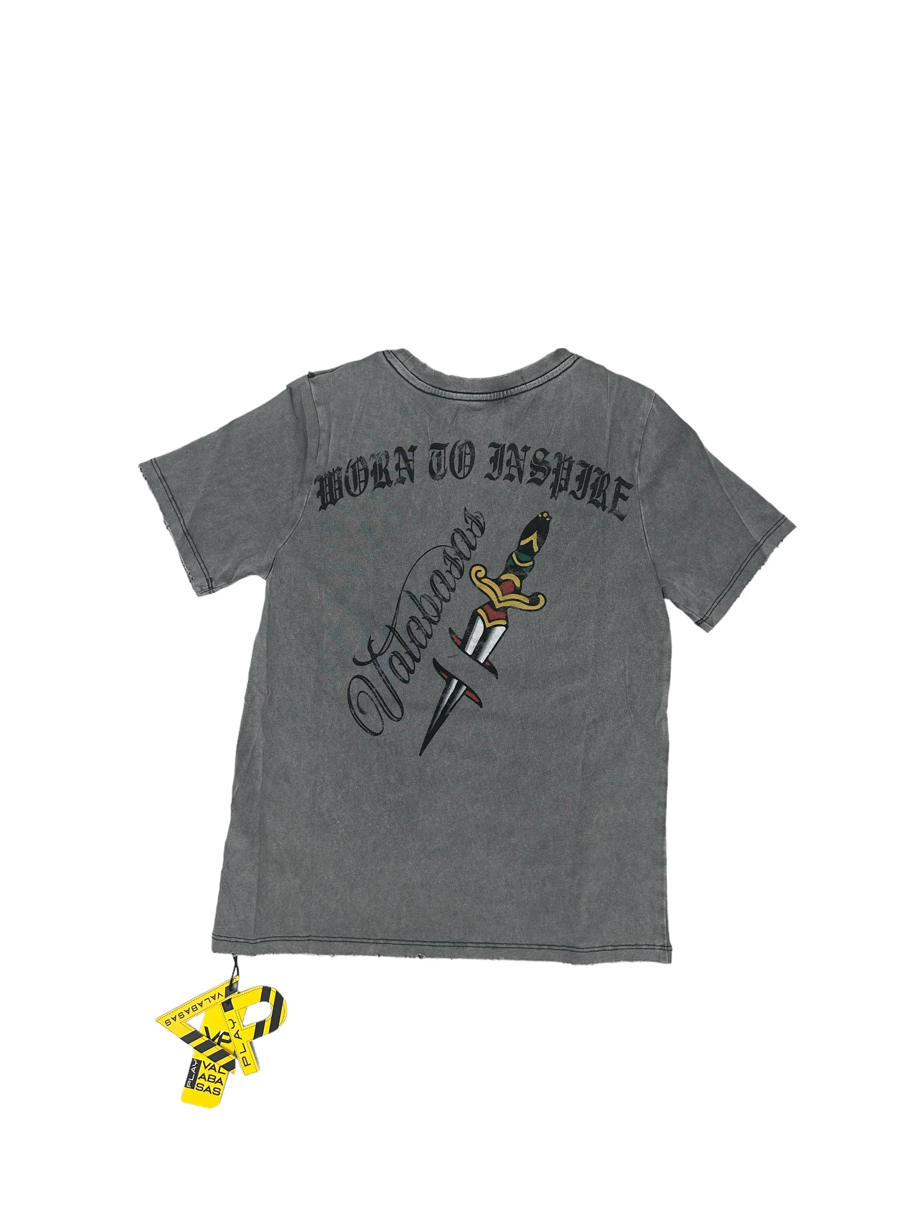 VPLAY TEE “STAY STRONG TAT” VINTAGE BLUE GRAY sold by valabasas product image thumbnail 2