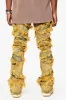 "EYEORE” DIRTY VINTAGE WASH STACKED FLARE JEAN sold by valabasas