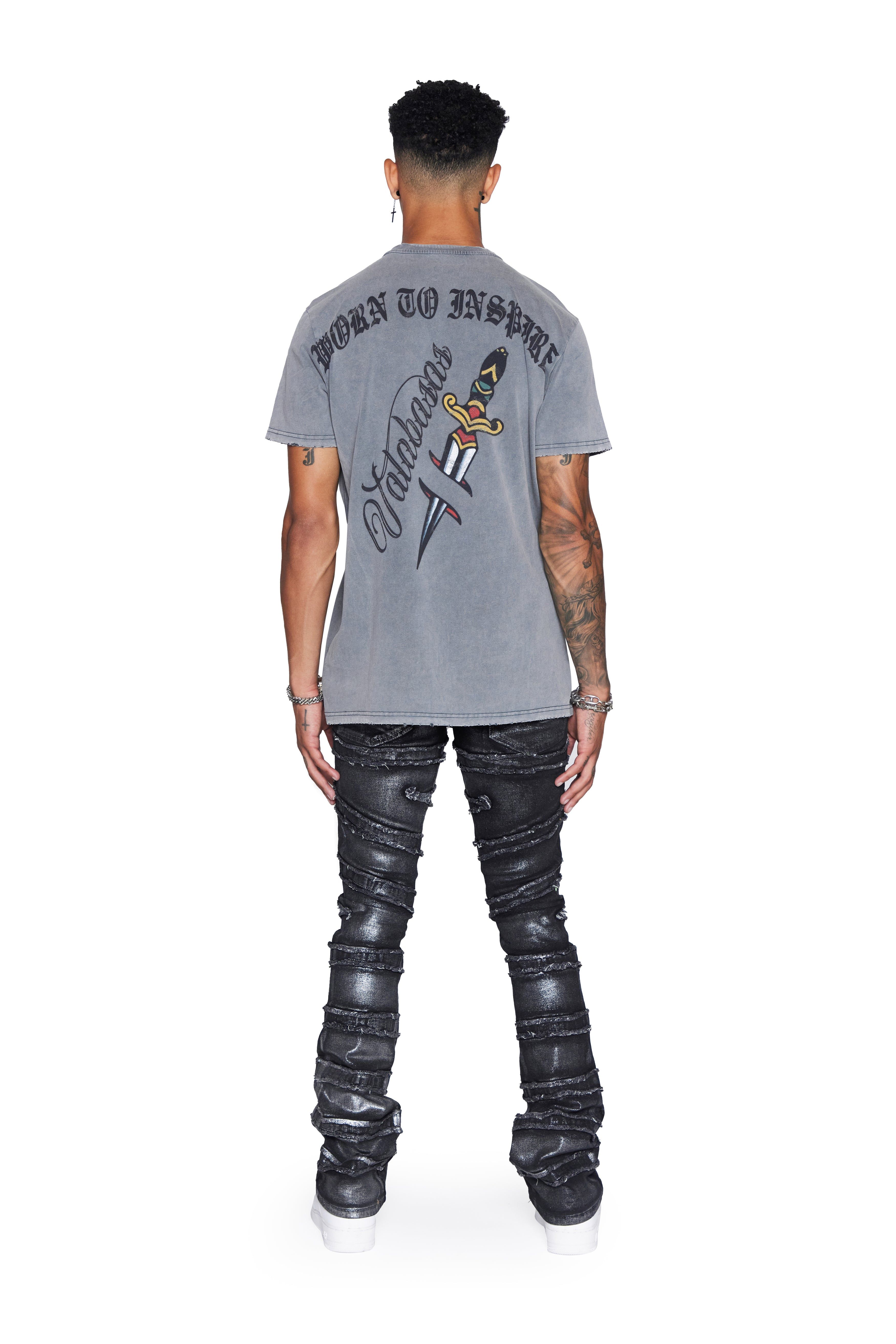 VALABASAS TEE “STAY STRONG TAT” VINTAGE GREY sold by valabasas product image thumbnail 4