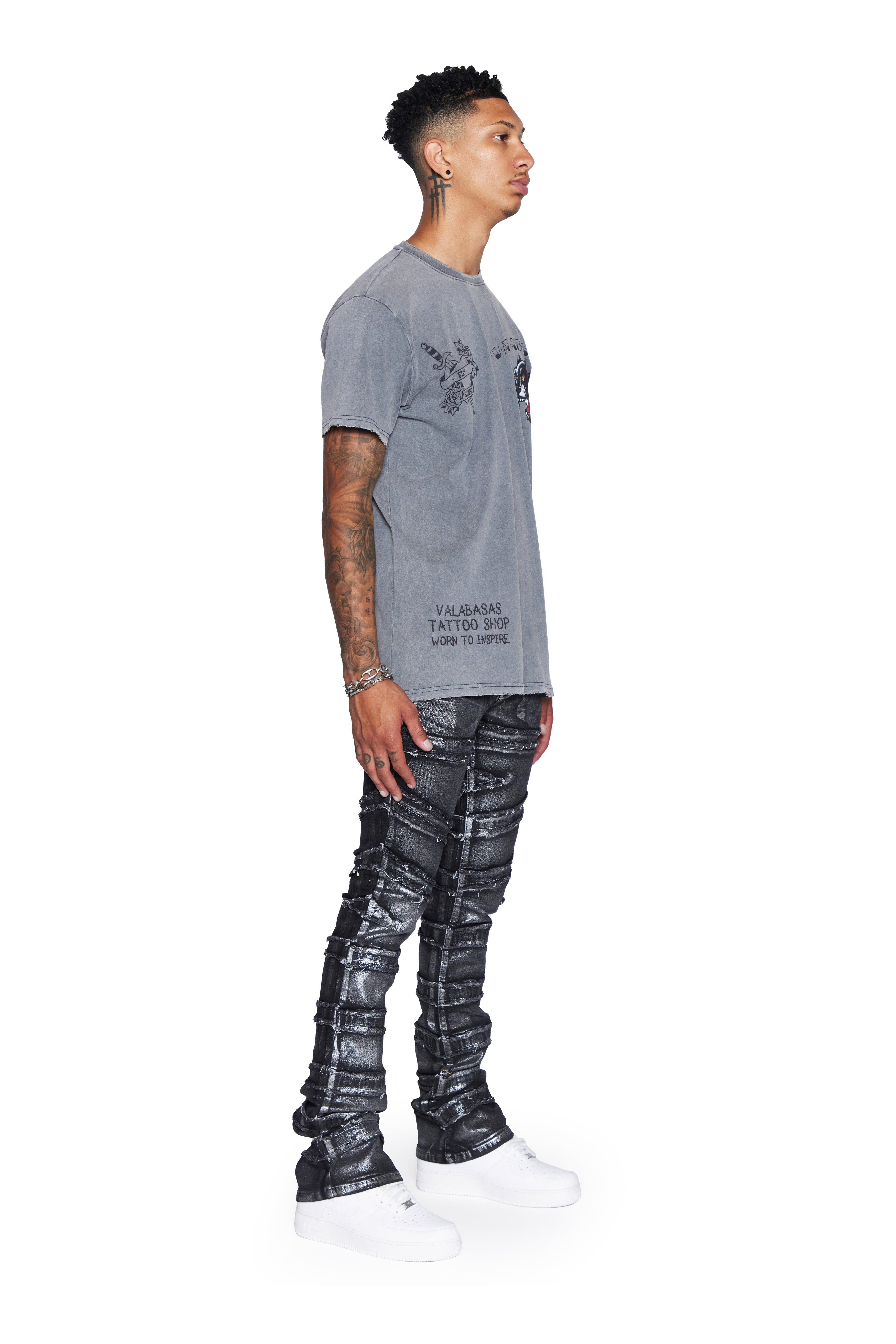 VALABASAS TEE “STAY STRONG TAT” VINTAGE GREY sold by valabasas product image thumbnail 5