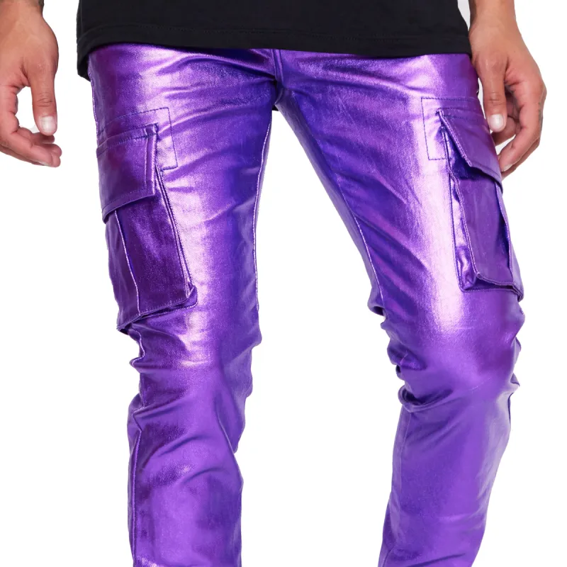 VALABASAS JEANS “COZART” PURPLE WAXED sold by valabasas