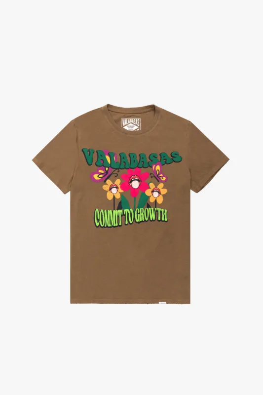 "WILD FLOWER" VINTAGE BROWN TEE sold by valabasas
